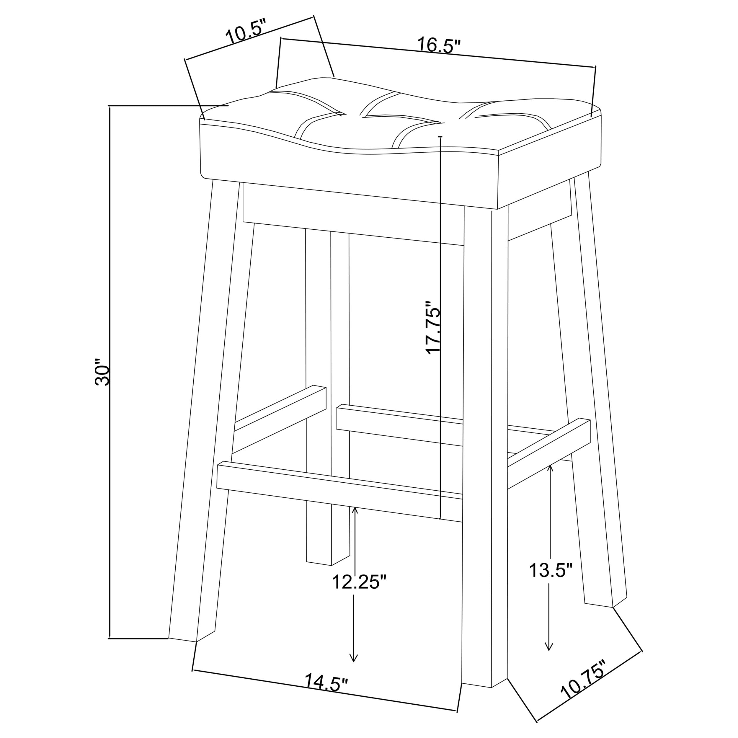 Donald Upholstered Bar Stool Cappuccino (Set of 2) — view 8