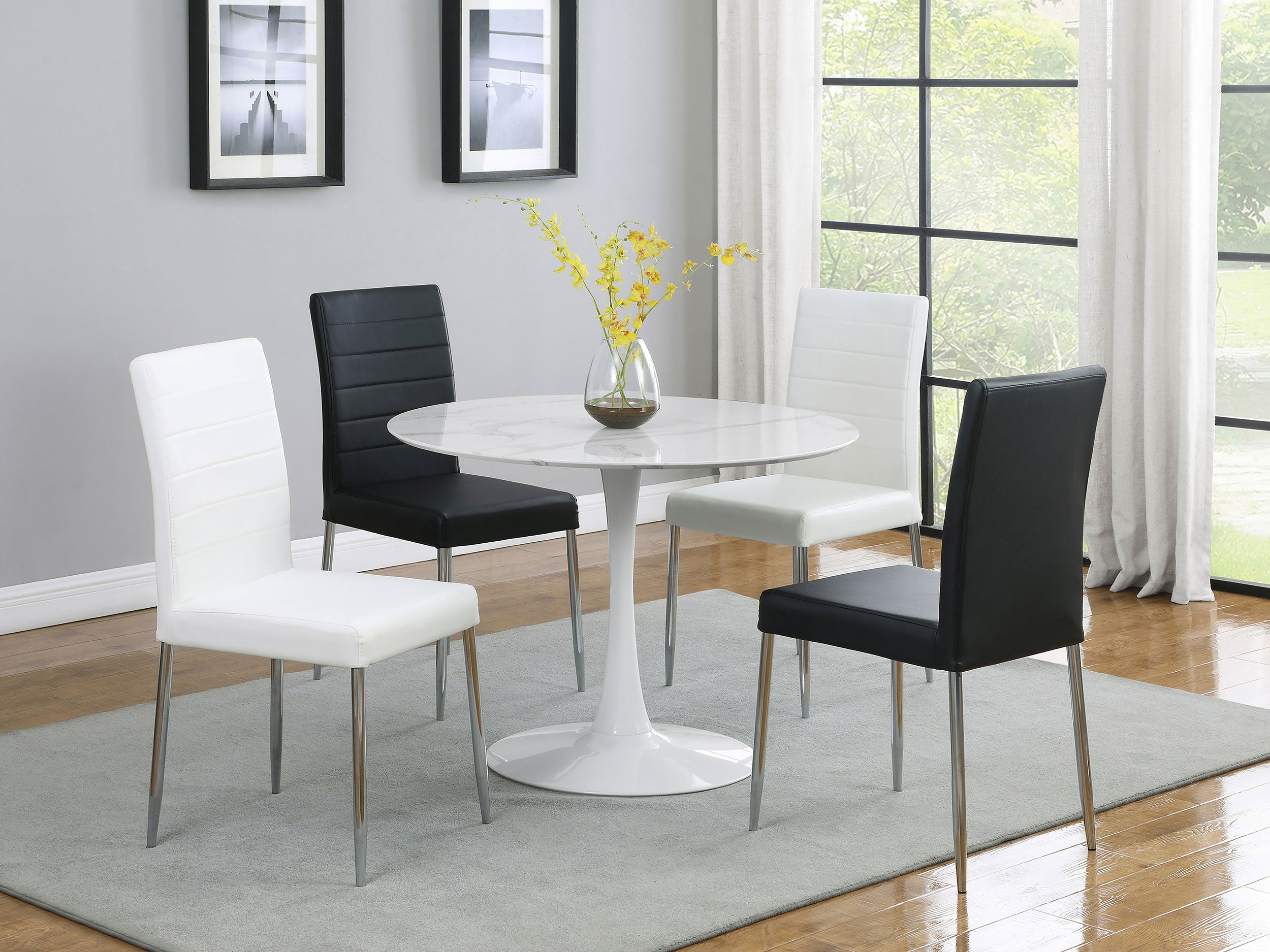 Maston Upholstered Dining Side Chair Black (Set of 4) — view 7