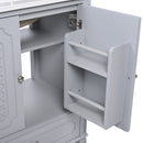 Vintage Style Bathroom Vanity With Sink, Multi Functional Storage, Soft-Closing Door