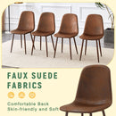 (Set of 4) Backrest AndTransfer Legs Chairs Adding A Touch Of Elegance To Minimalist And Scandinavian Style Homes - Walnut