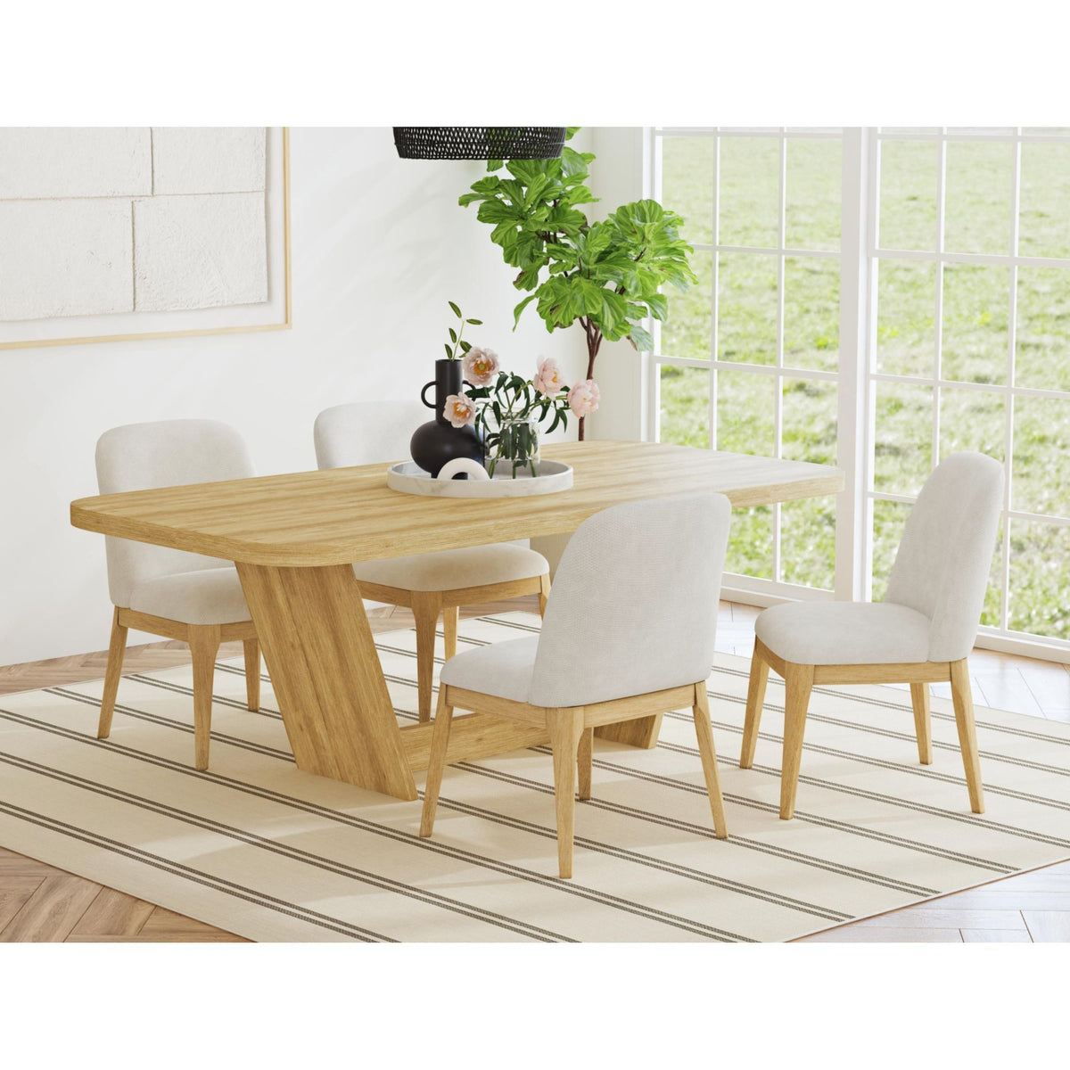 Ridgemont Rectangular Dining Table in Black by Elements International, view 4