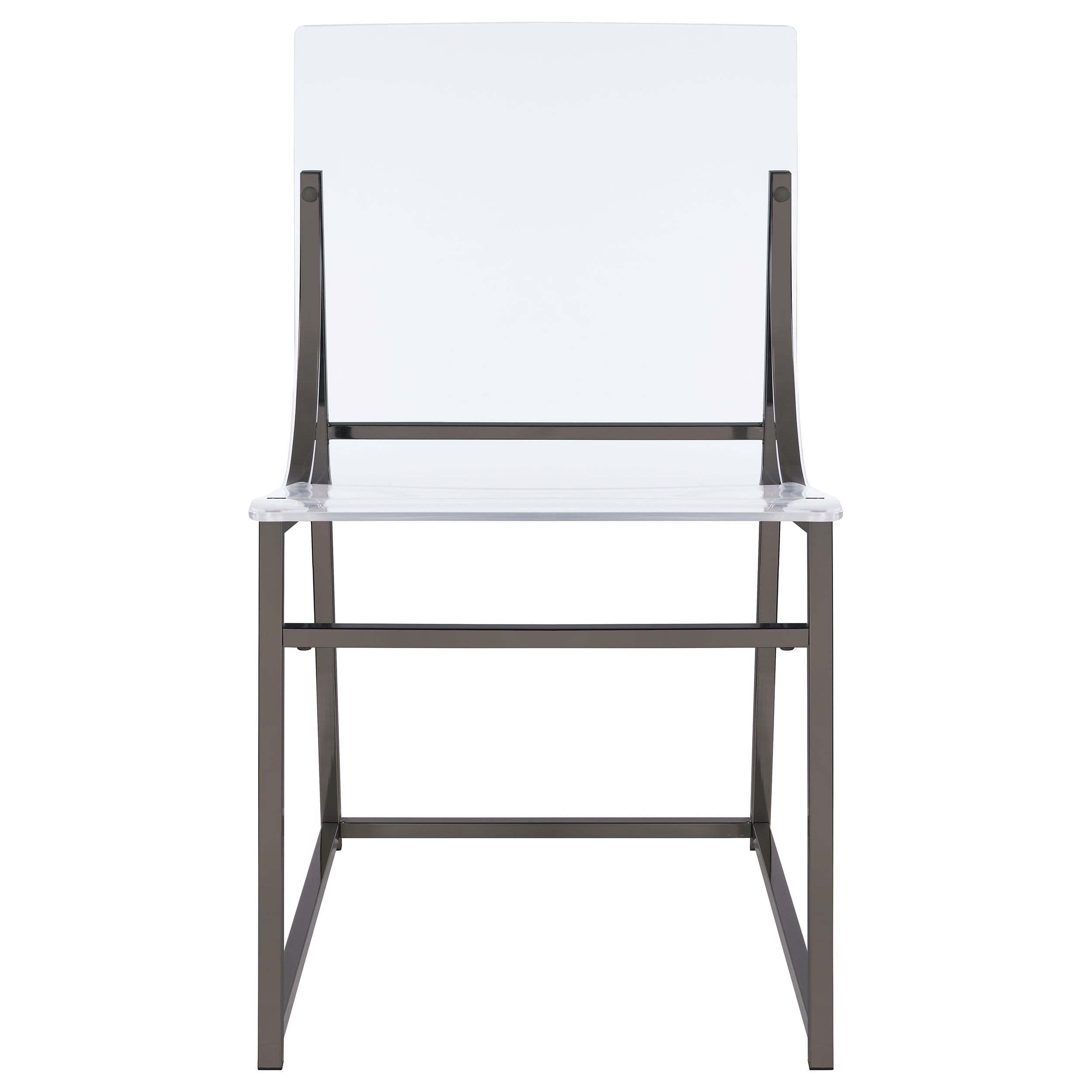 Adino Acrylic Dining Side Chair Black Nickel (Set of 2) — view 4