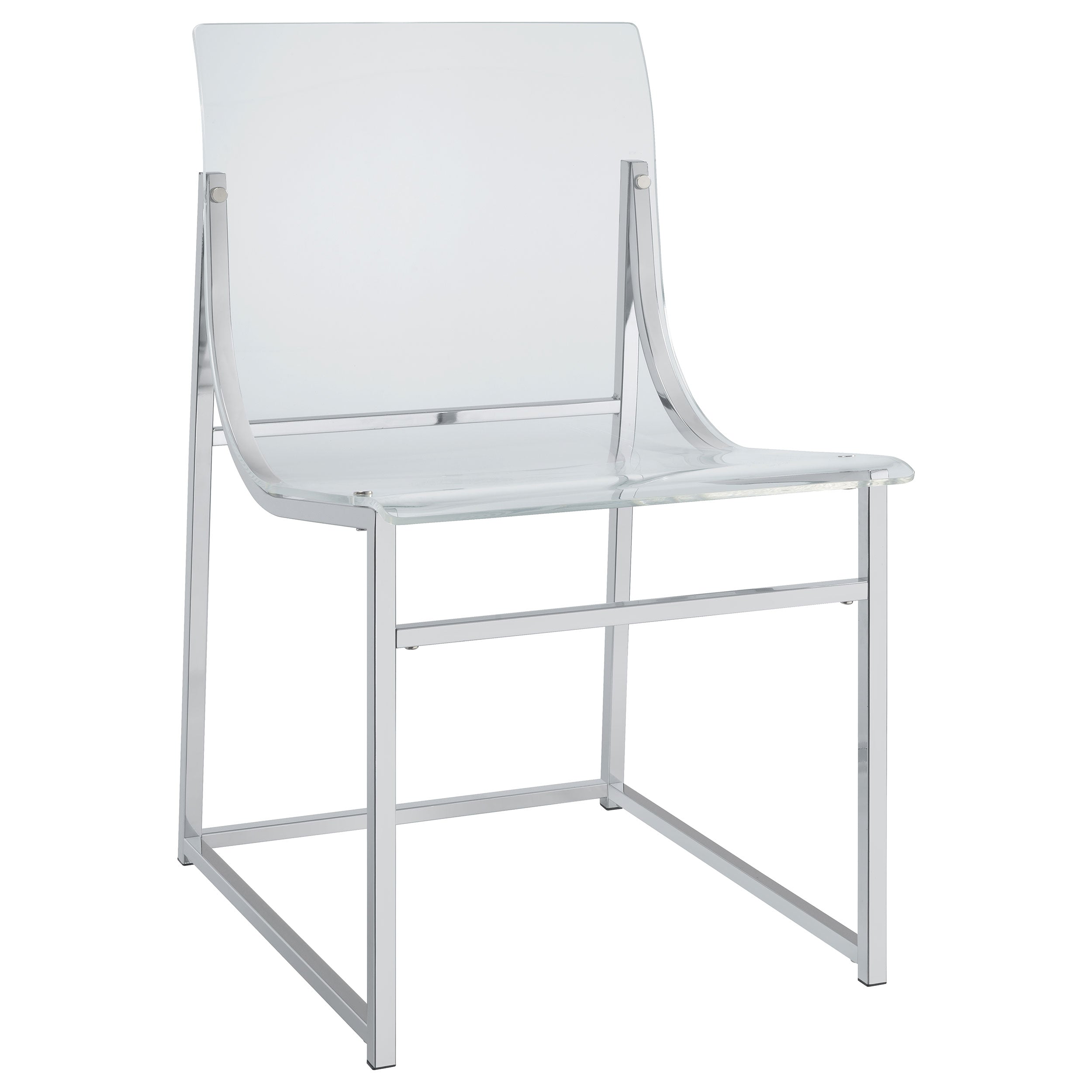 Adino Acrylic Dining Side Chair Chrome (Set of 2) — view 3