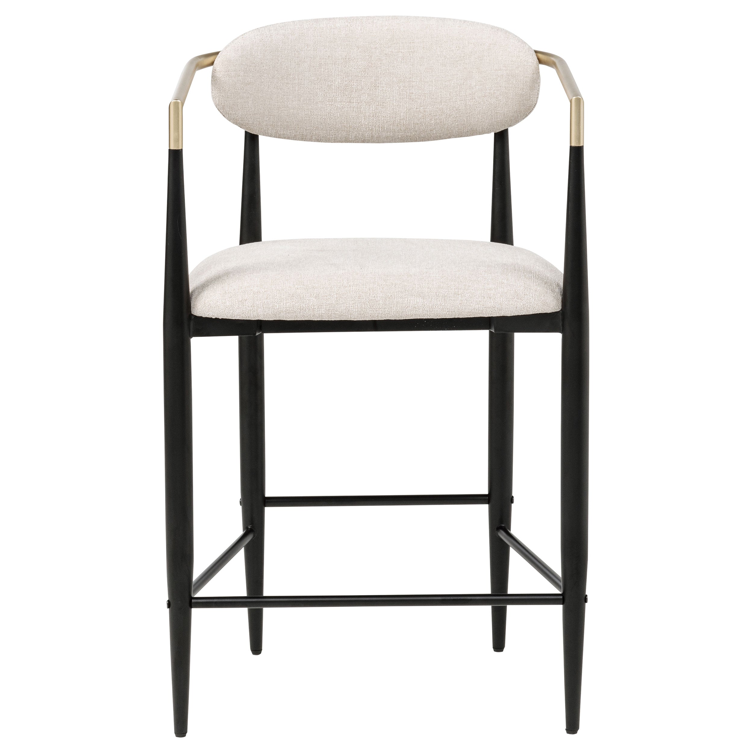 Tina Fabric Upholstered Counter Chair Beige (Set of 2) — view 4