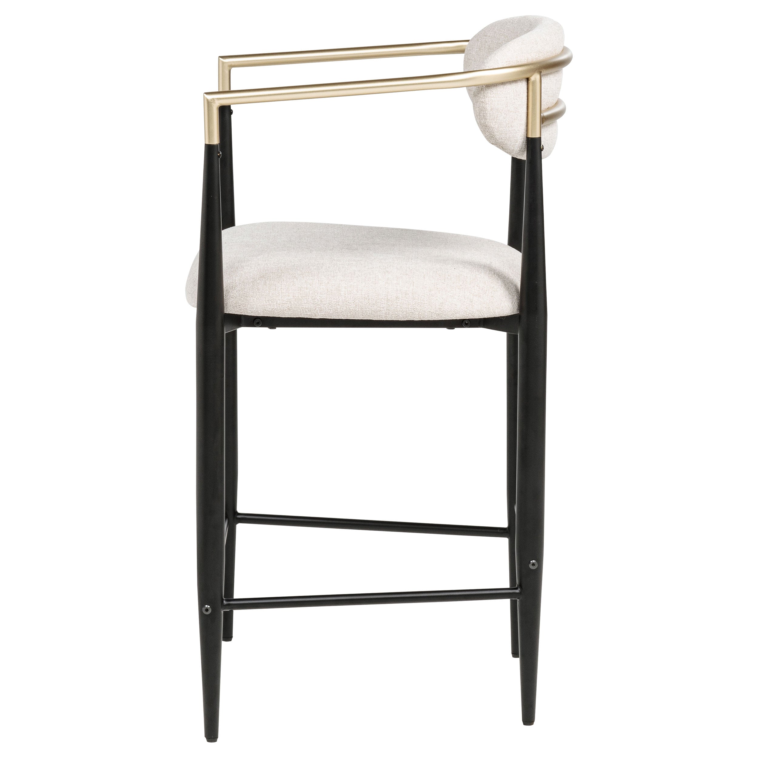Tina Fabric Upholstered Counter Chair Beige (Set of 2) — view 6