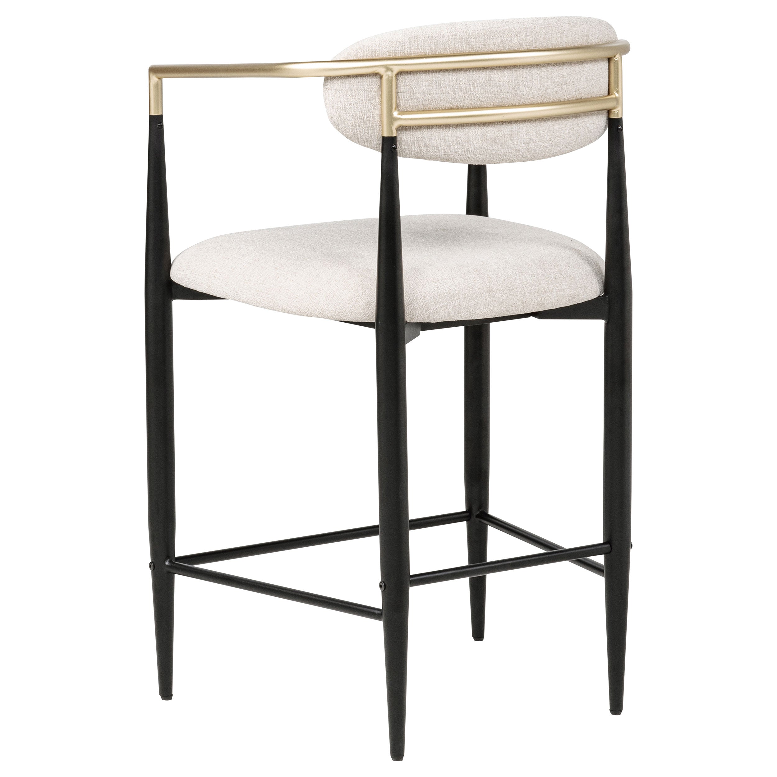 Tina Fabric Upholstered Counter Chair Beige (Set of 2) — view 7