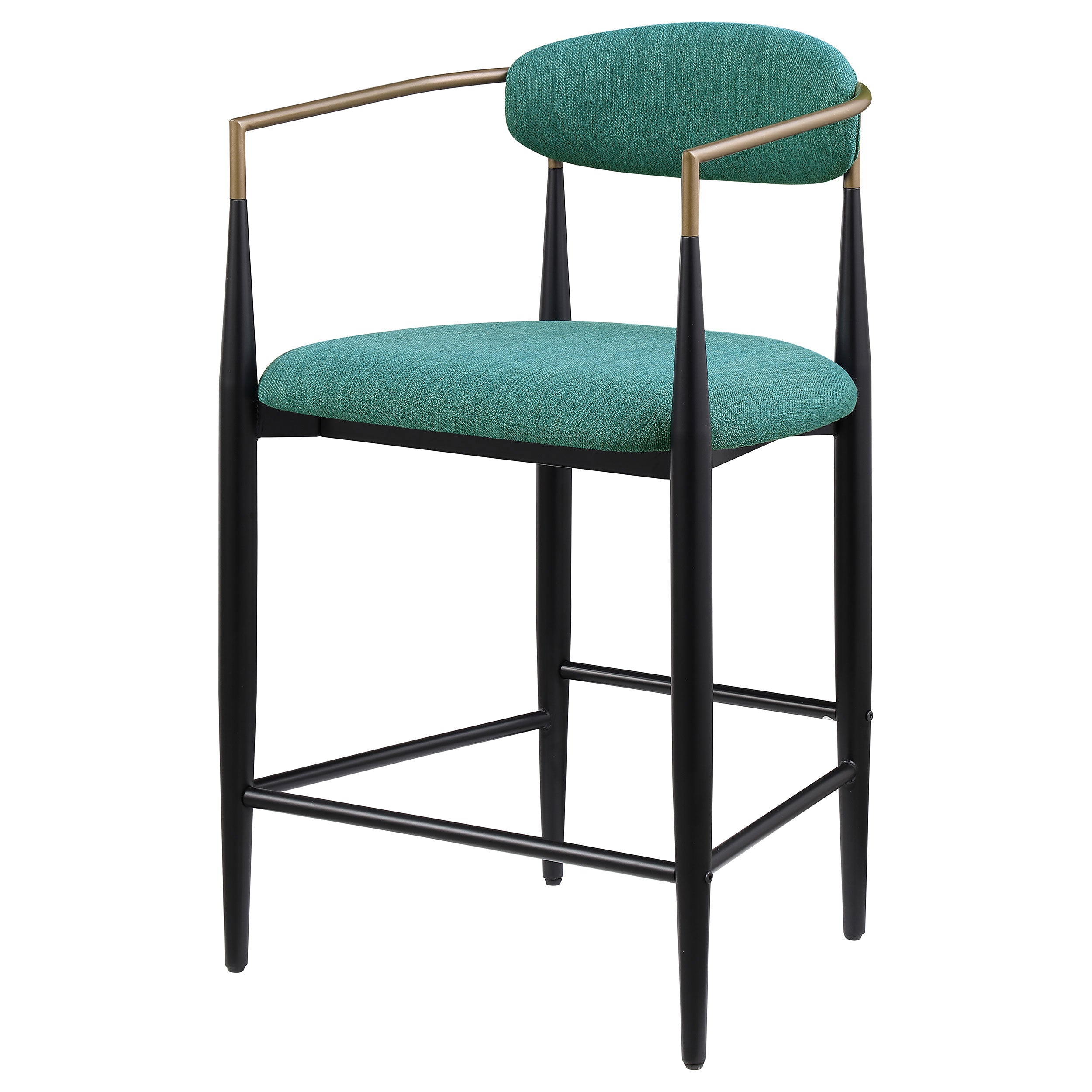 Tina Fabric Upholstered Counter Chair Green (Set of 2) — view 5