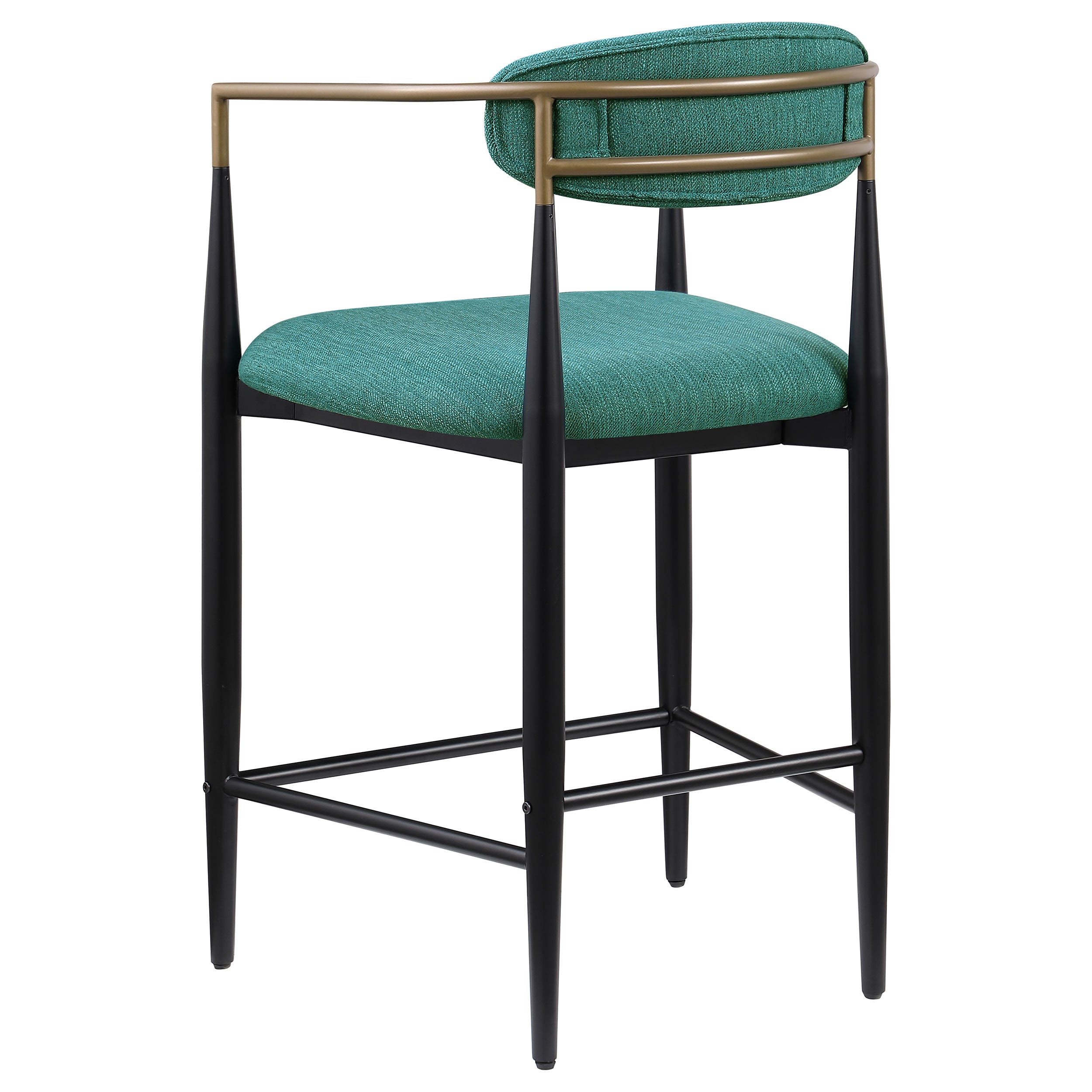 Tina Fabric Upholstered Counter Chair Green (Set of 2) — view 7