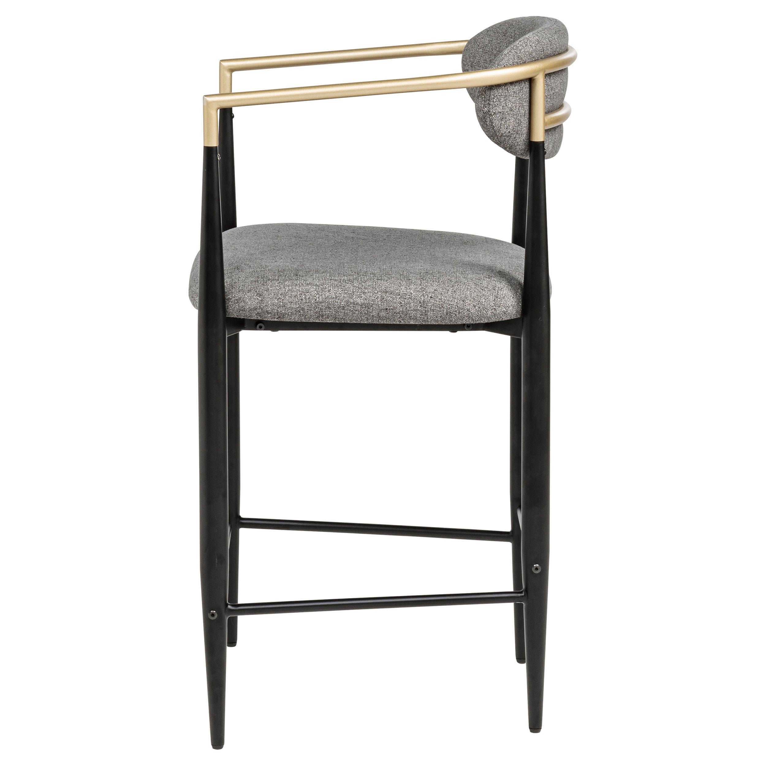 Tina Fabric Upholstered Counter Chair Dark Grey (Set of 2) — view 6
