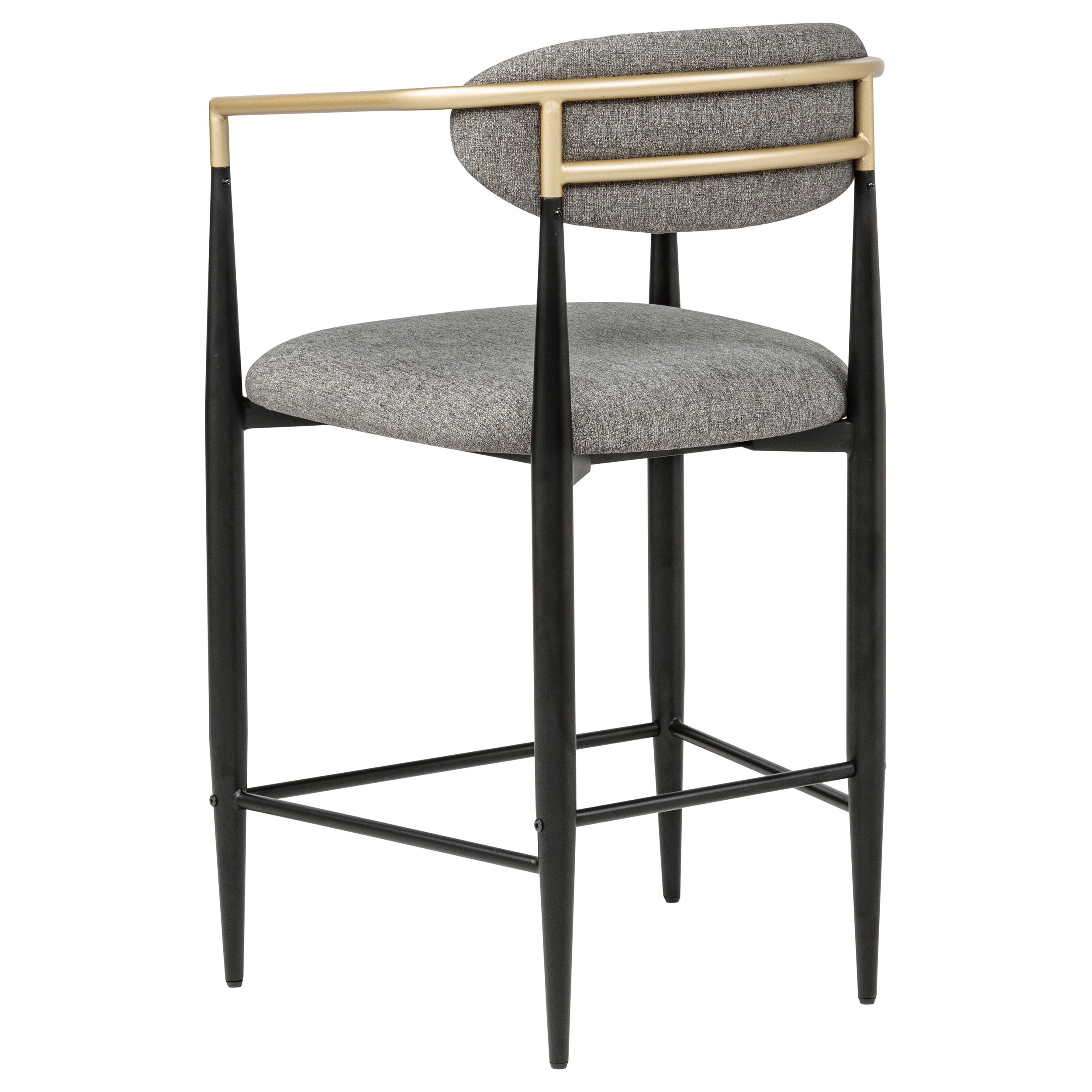 Tina Fabric Upholstered Counter Chair Dark Grey (Set of 2) — view 7