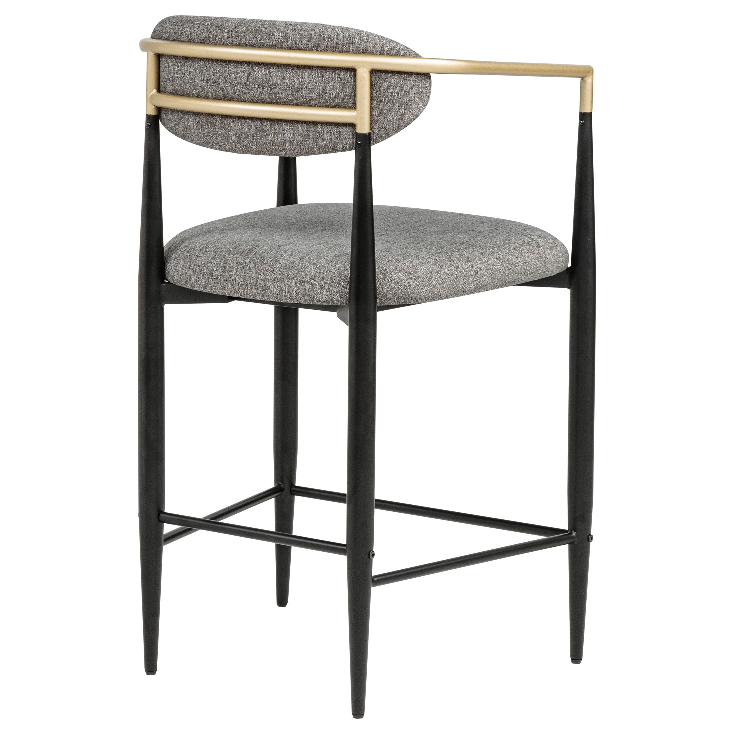 Tina Fabric Upholstered Counter Chair Dark Grey (Set of 2) — view 8