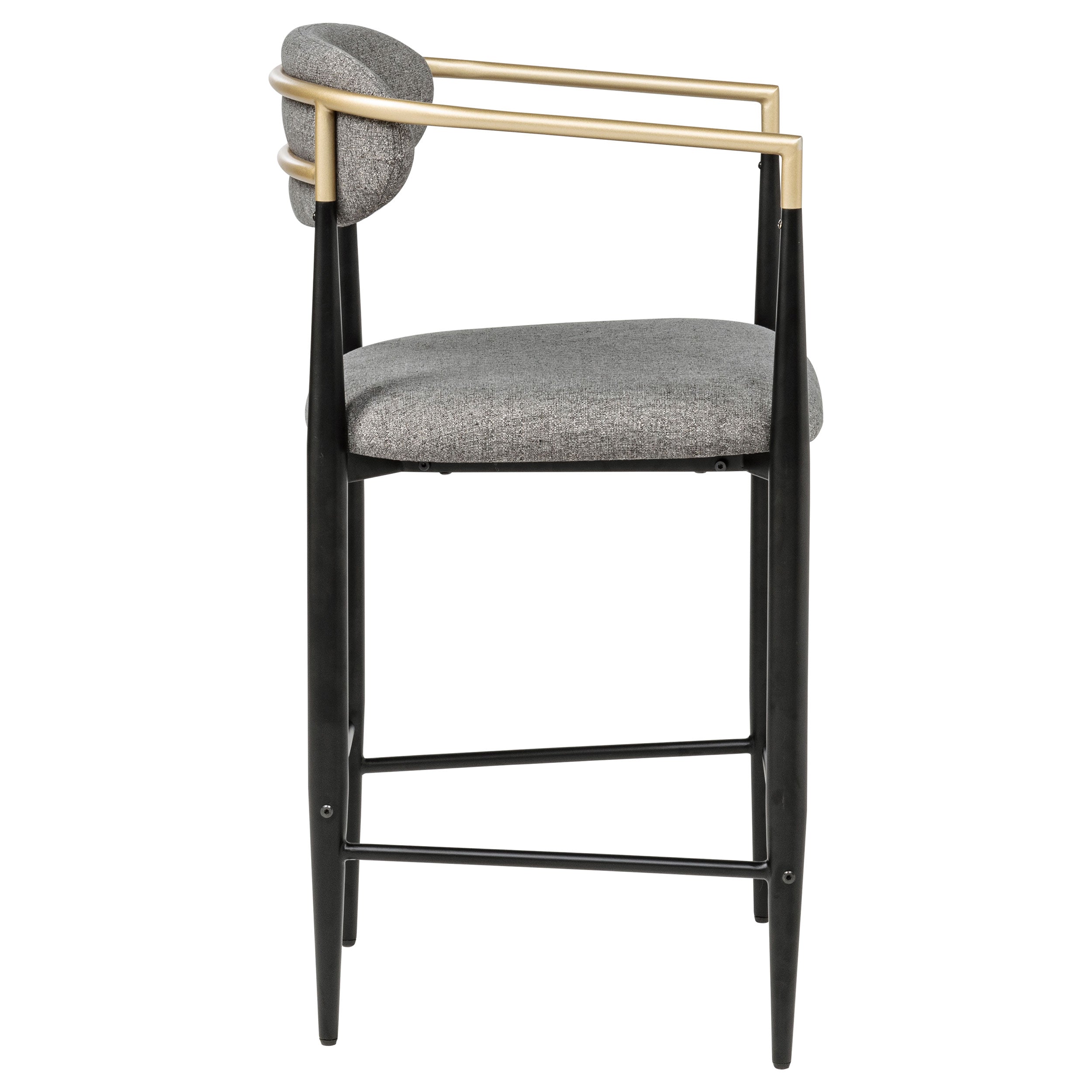 Tina Fabric Upholstered Counter Chair Dark Grey (Set of 2) — view 9