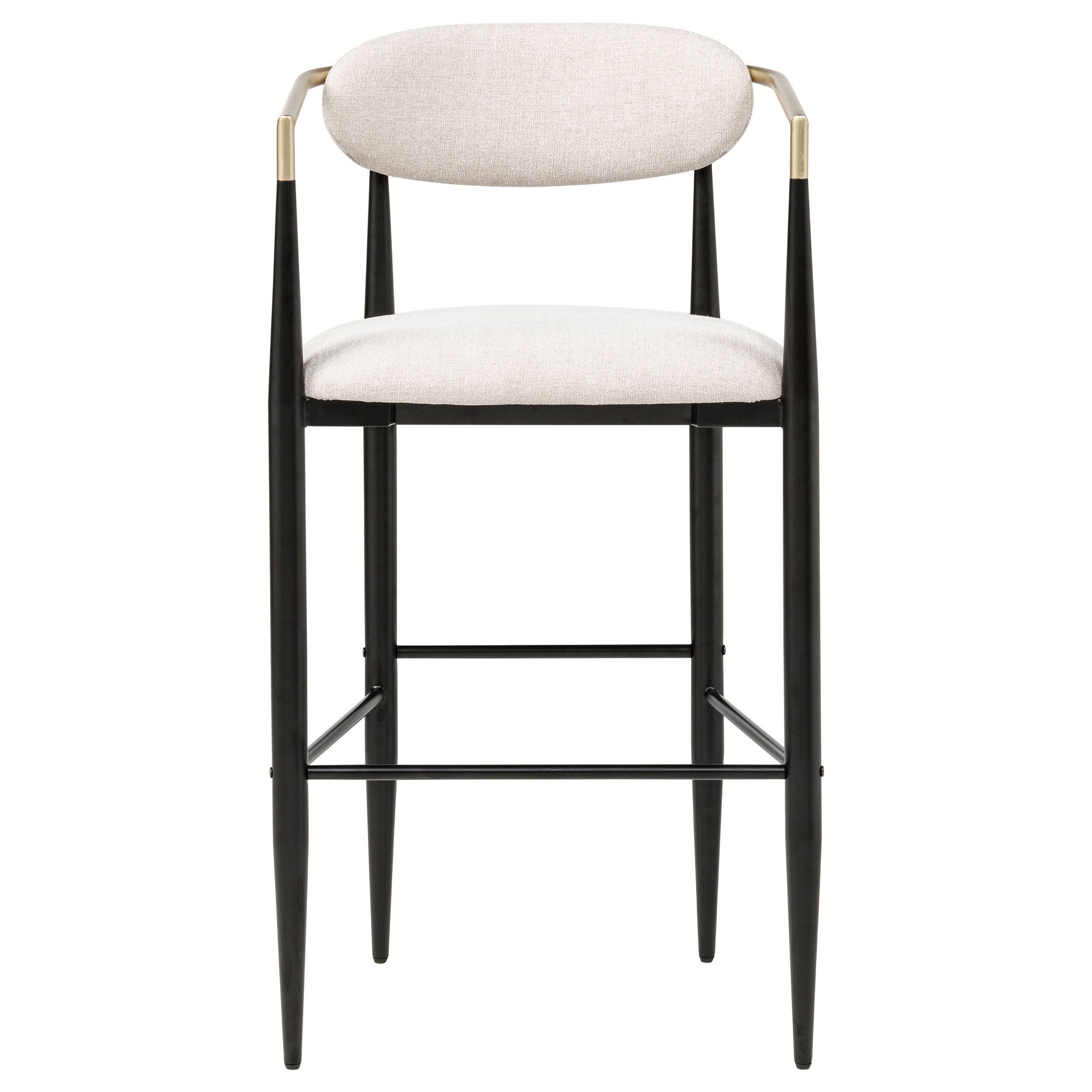 Tina Fabric Upholstered Bar Chair Beige (Set of 2) — view 4