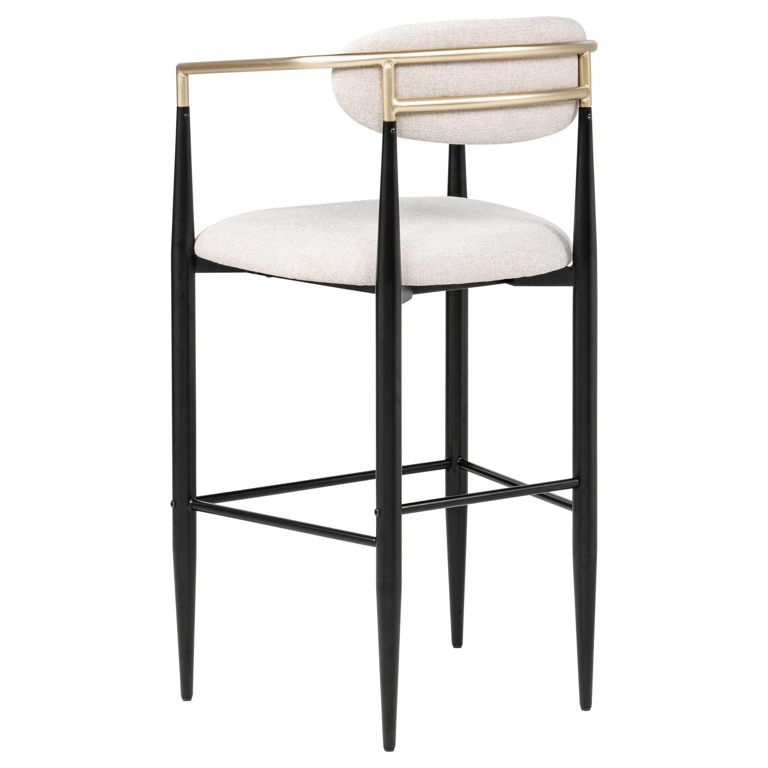 Tina Fabric Upholstered Bar Chair Beige (Set of 2) — view 7