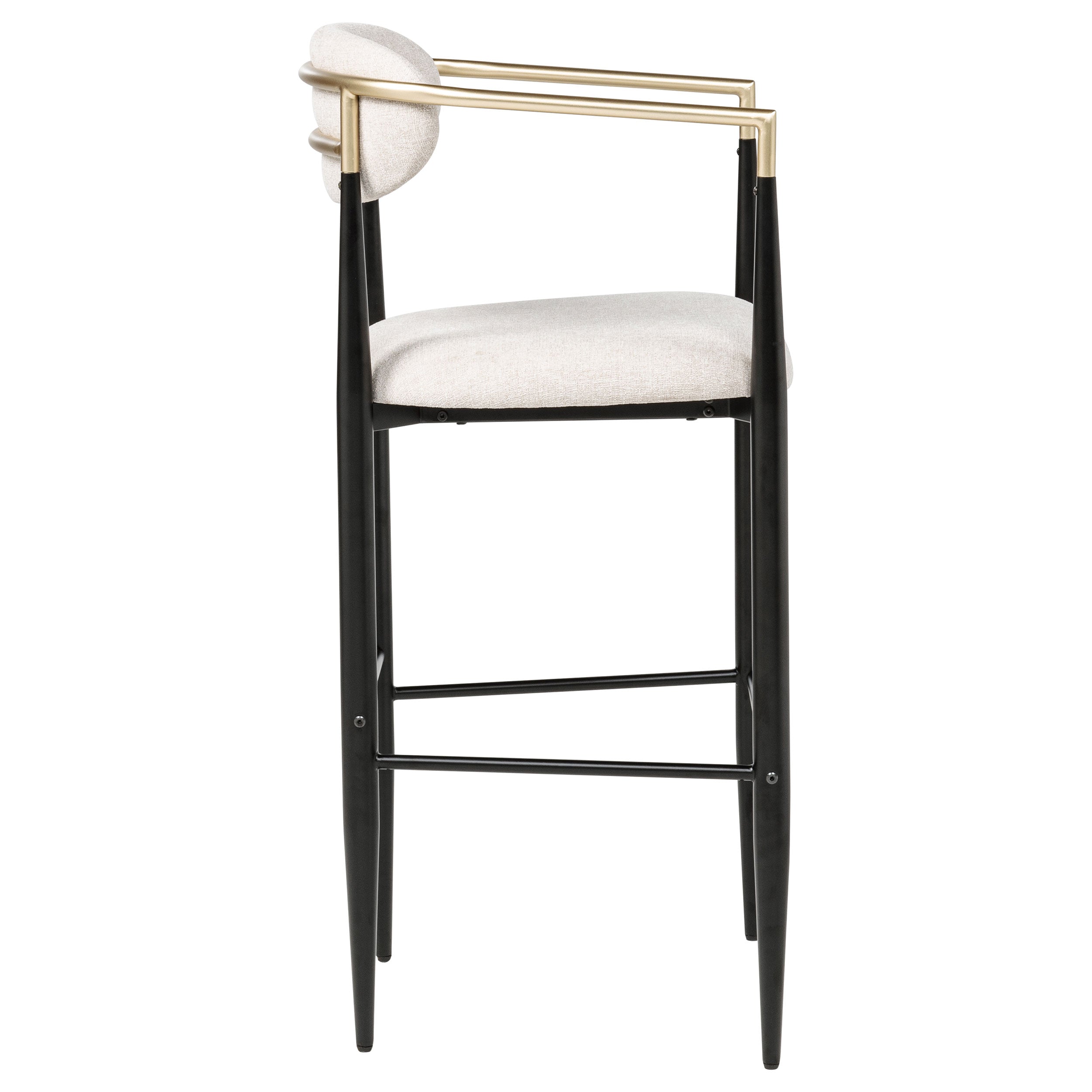 Tina Fabric Upholstered Bar Chair Beige (Set of 2) — view 9