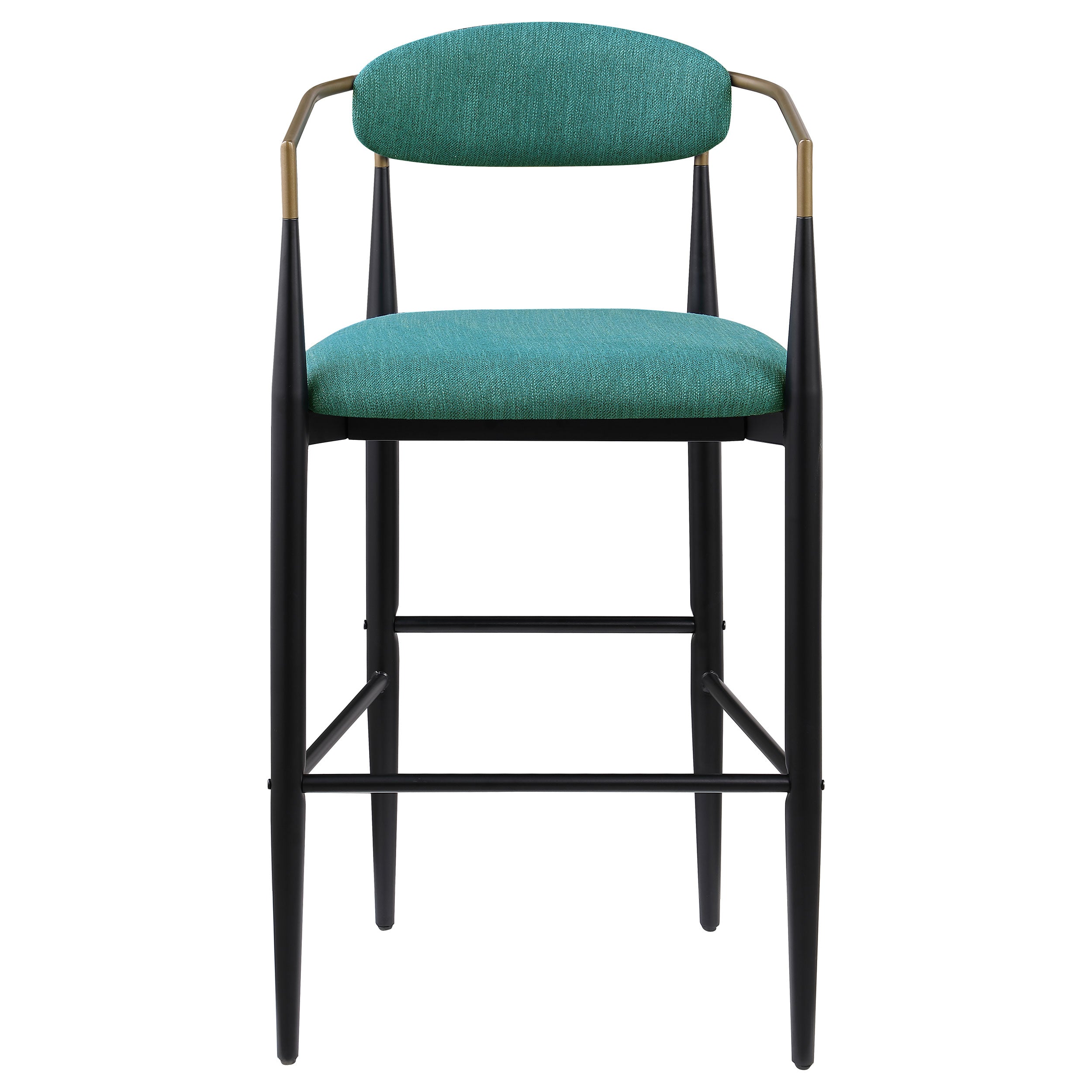 Tina Fabric Upholstered Bar Chair Green (Set of 2) — view 4