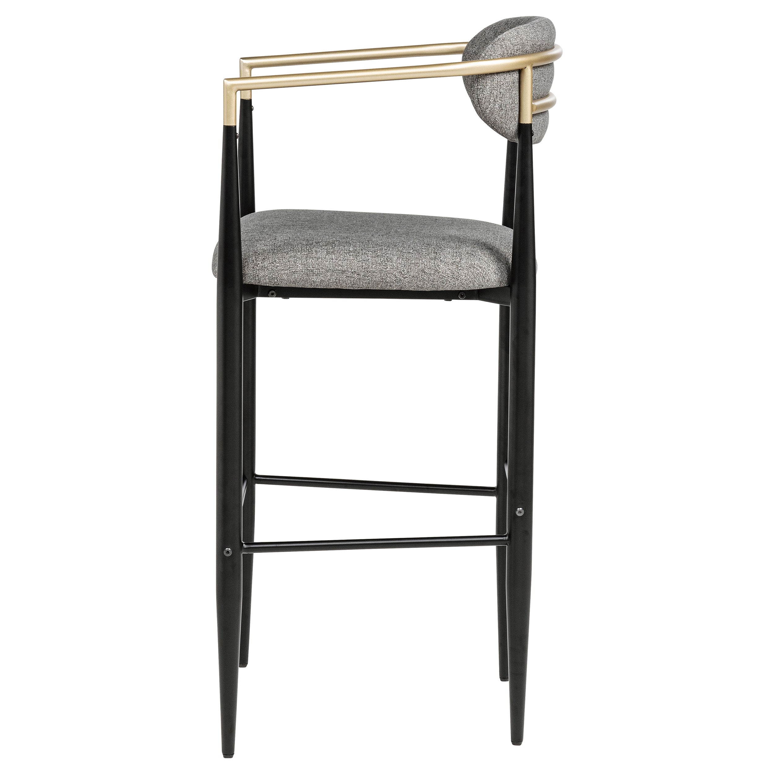 Tina Fabric Upholstered Bar Chair Dark Grey (Set of 2) — view 6