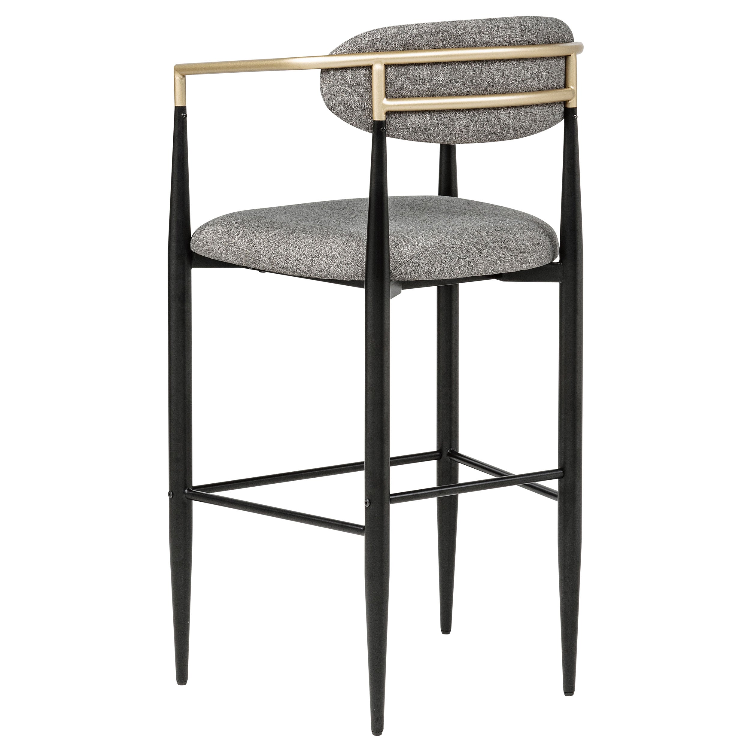 Tina Fabric Upholstered Bar Chair Dark Grey (Set of 2) — view 7
