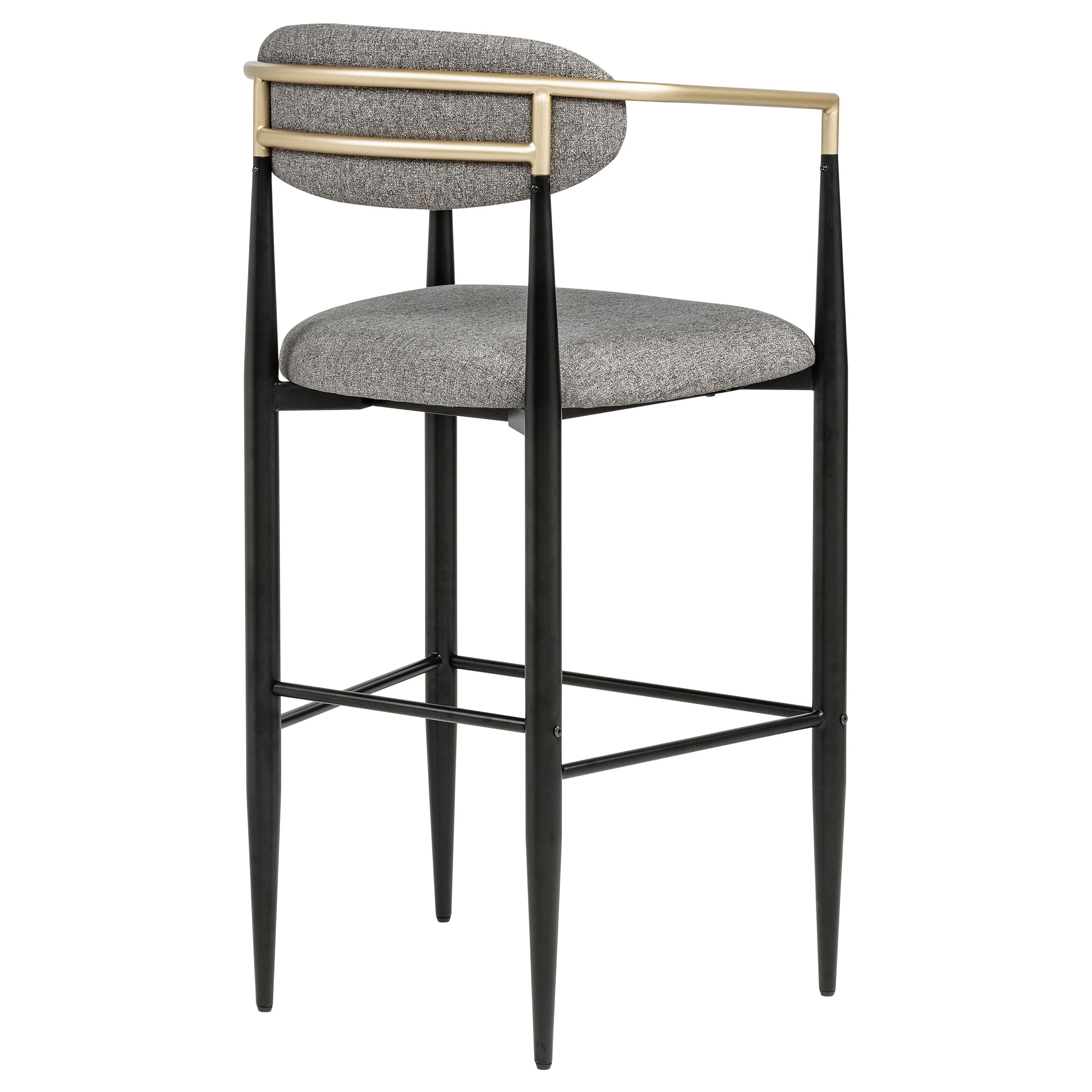 Tina Fabric Upholstered Bar Chair Dark Grey (Set of 2) — view 8