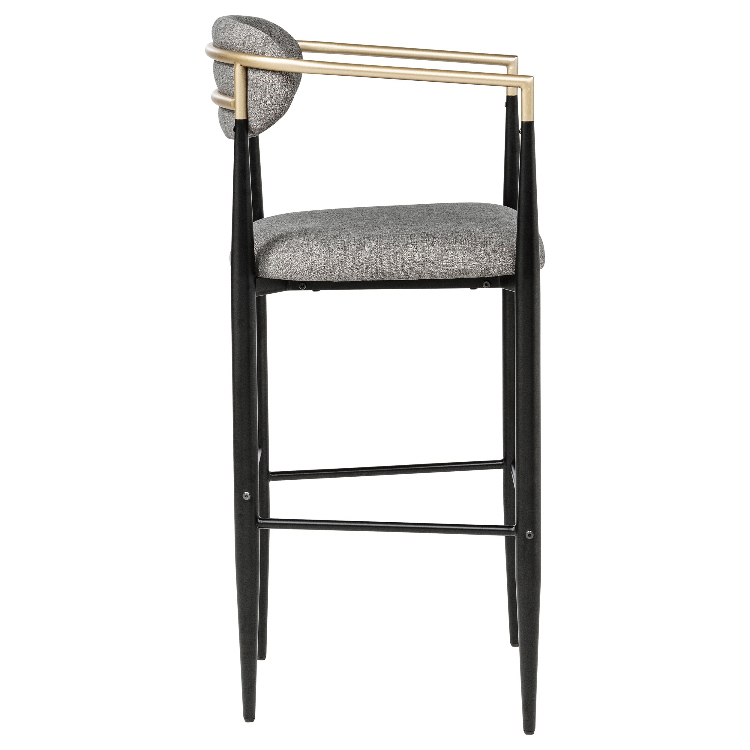 Tina Fabric Upholstered Bar Chair Dark Grey (Set of 2) — view 9