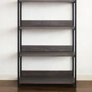 Monica - Wood And Metal Walk In Closet With 5 Shelves Construction - Gray