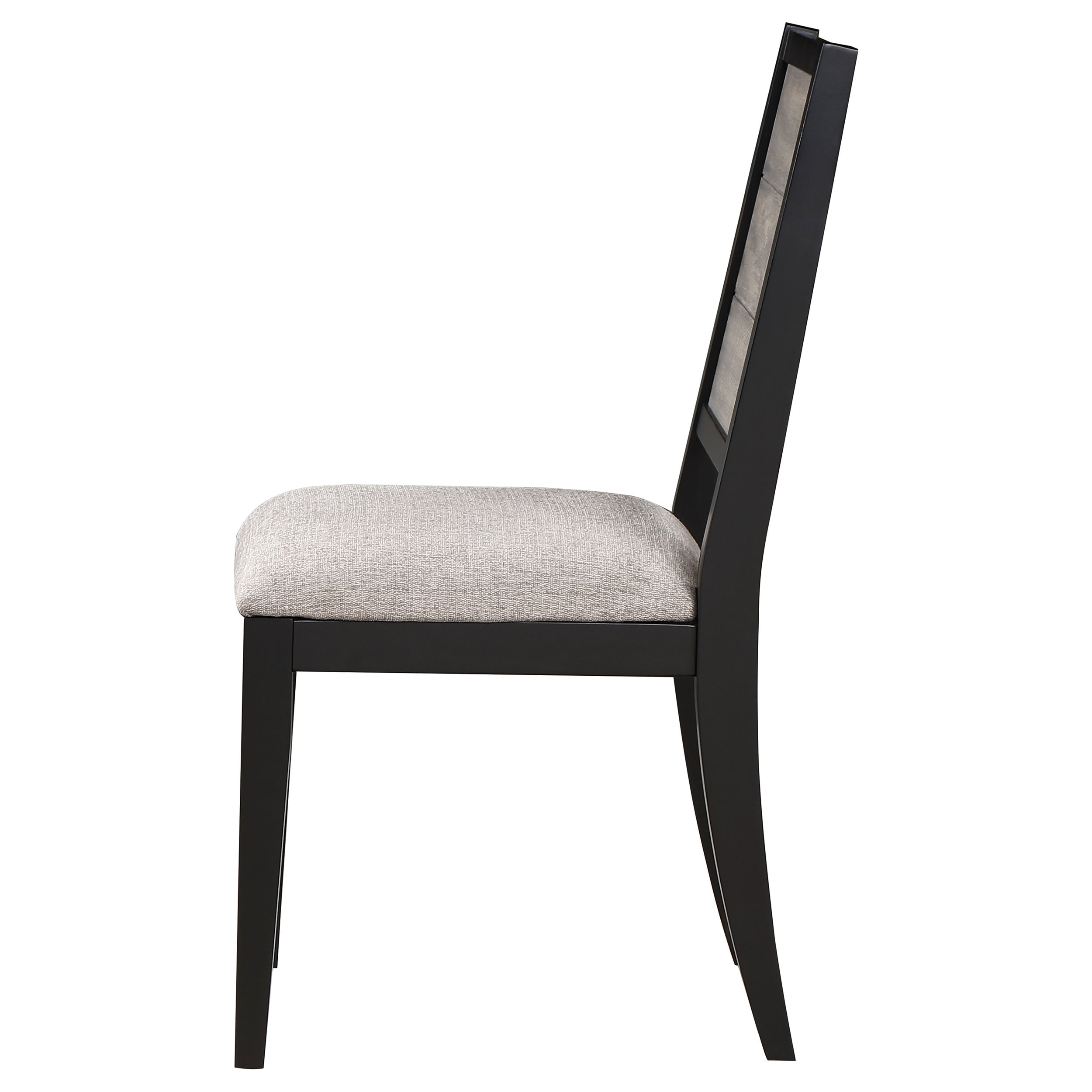 Elodie Wood Dining Side Chair Grey and Black (Set of 2) — view 6
