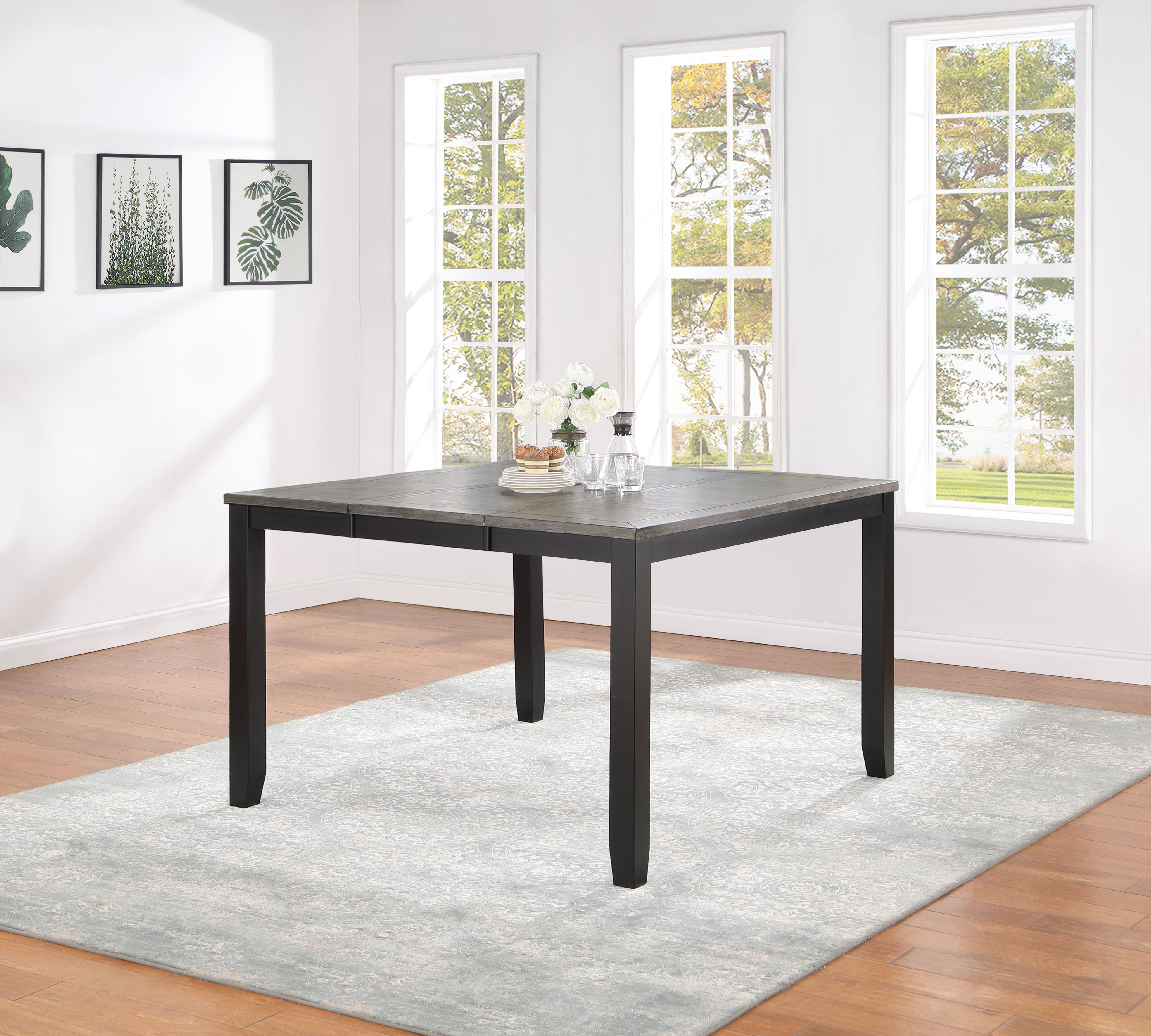 Elodie 54-inch Extension Counter Height Dining Table Grey — view 2