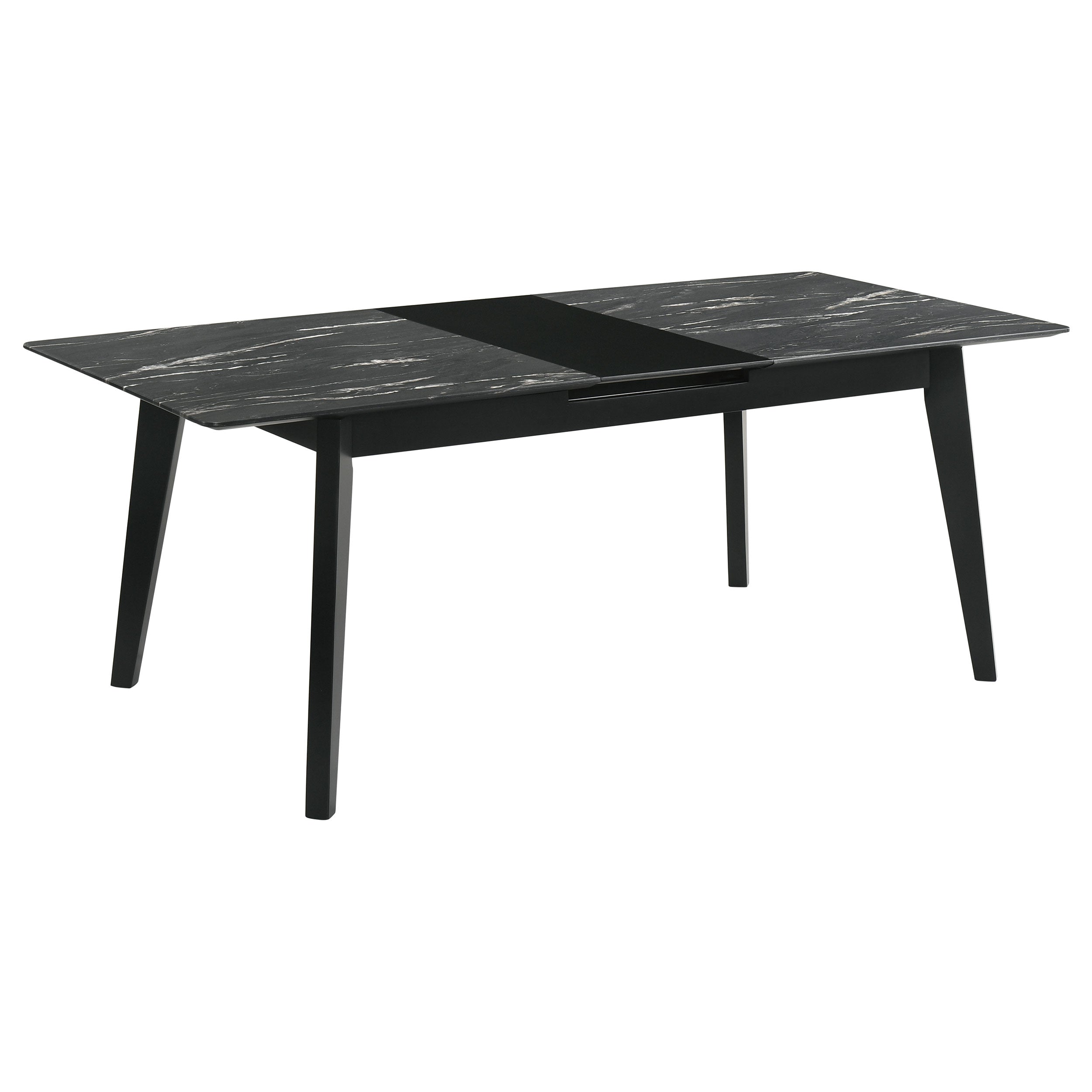 Crestmont 7-piece Extension Leaf Dining Table Set Black — view 3