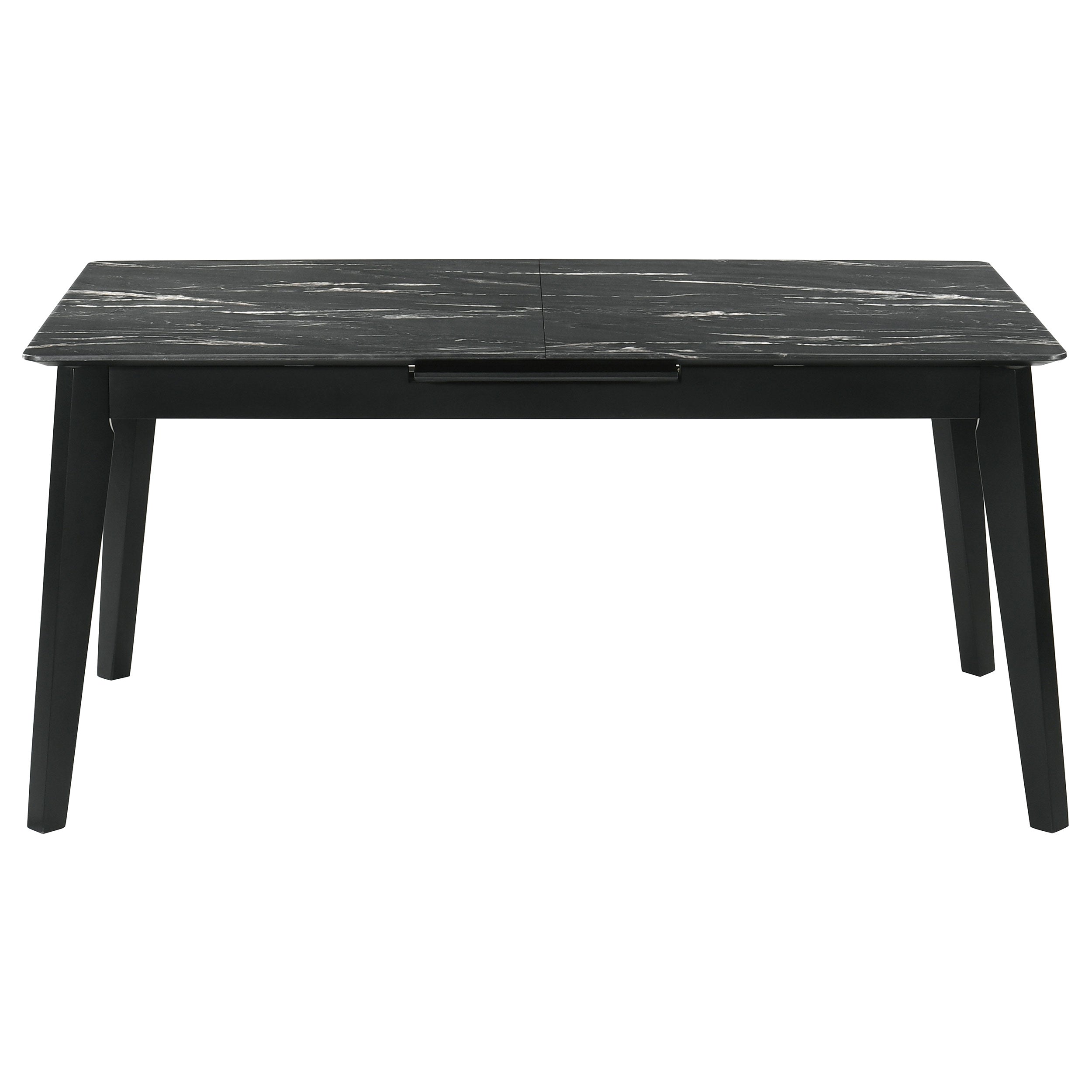 Crestmont 78-inch Extension Dining Table Black Faux Marble — view 5