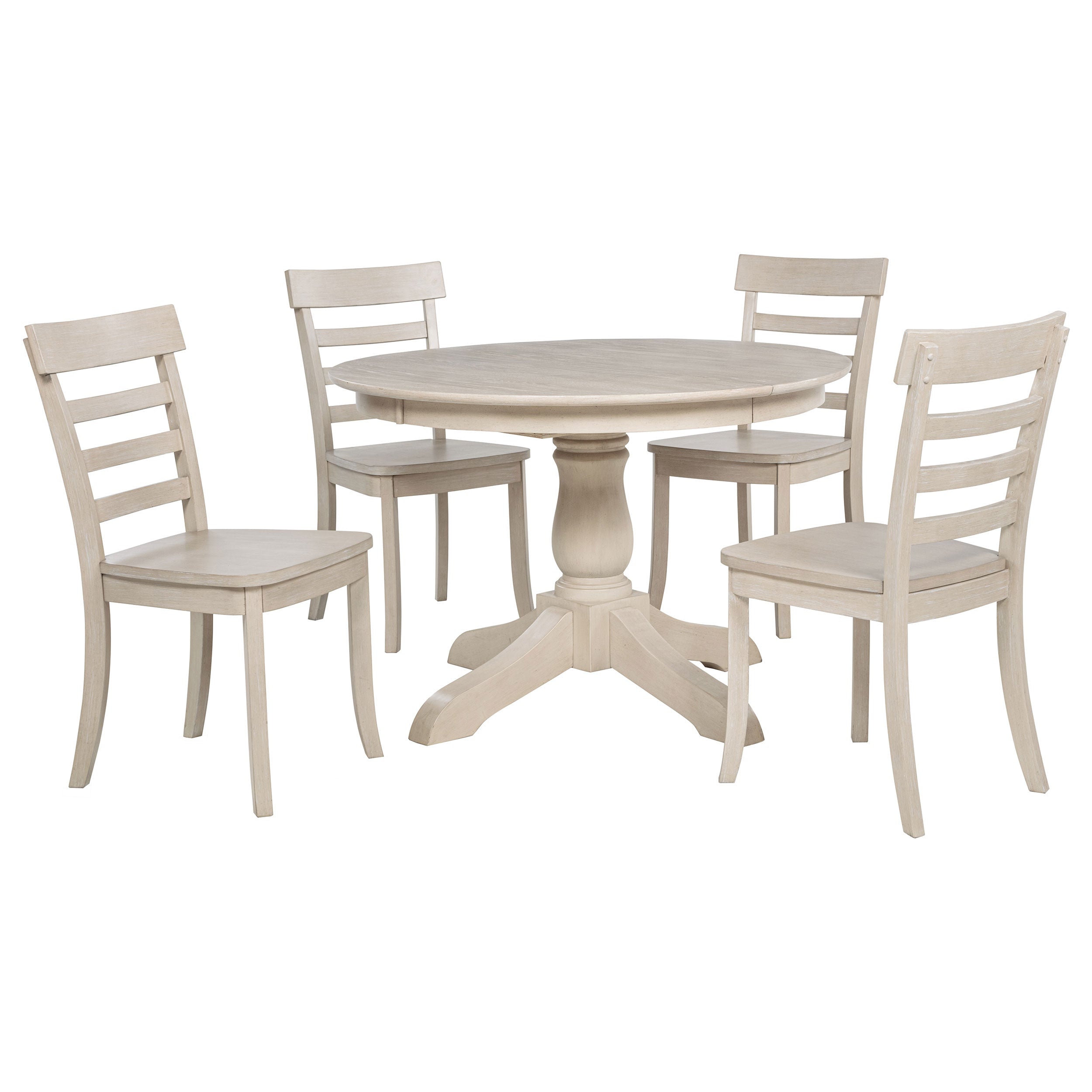 Orrison 5-piece Oval 62-inch Extension Leaf Dining Set Linen — view 1