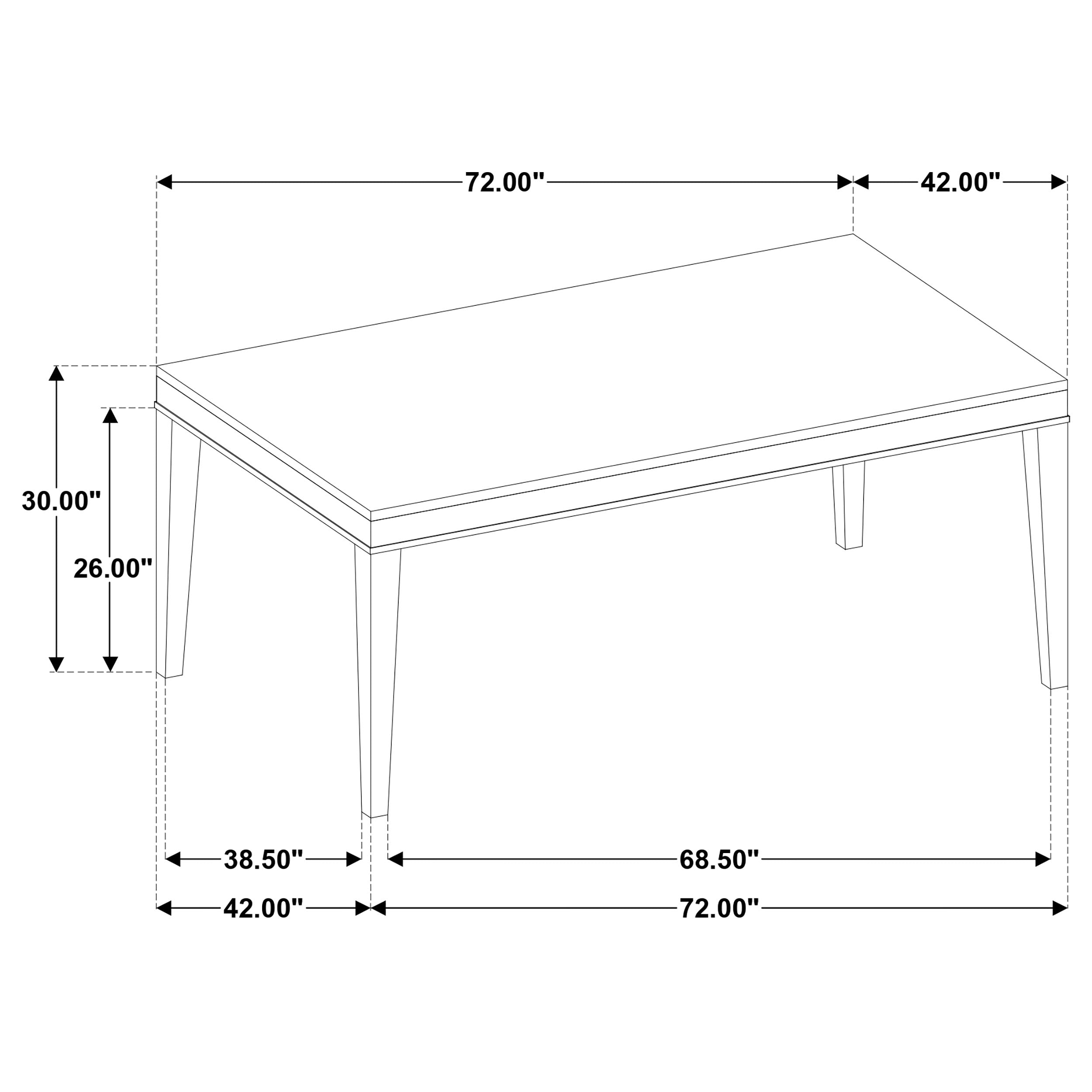 Averill 72-inch Rectangular White Marble Top Dining Table Coffee Bean — view 15
