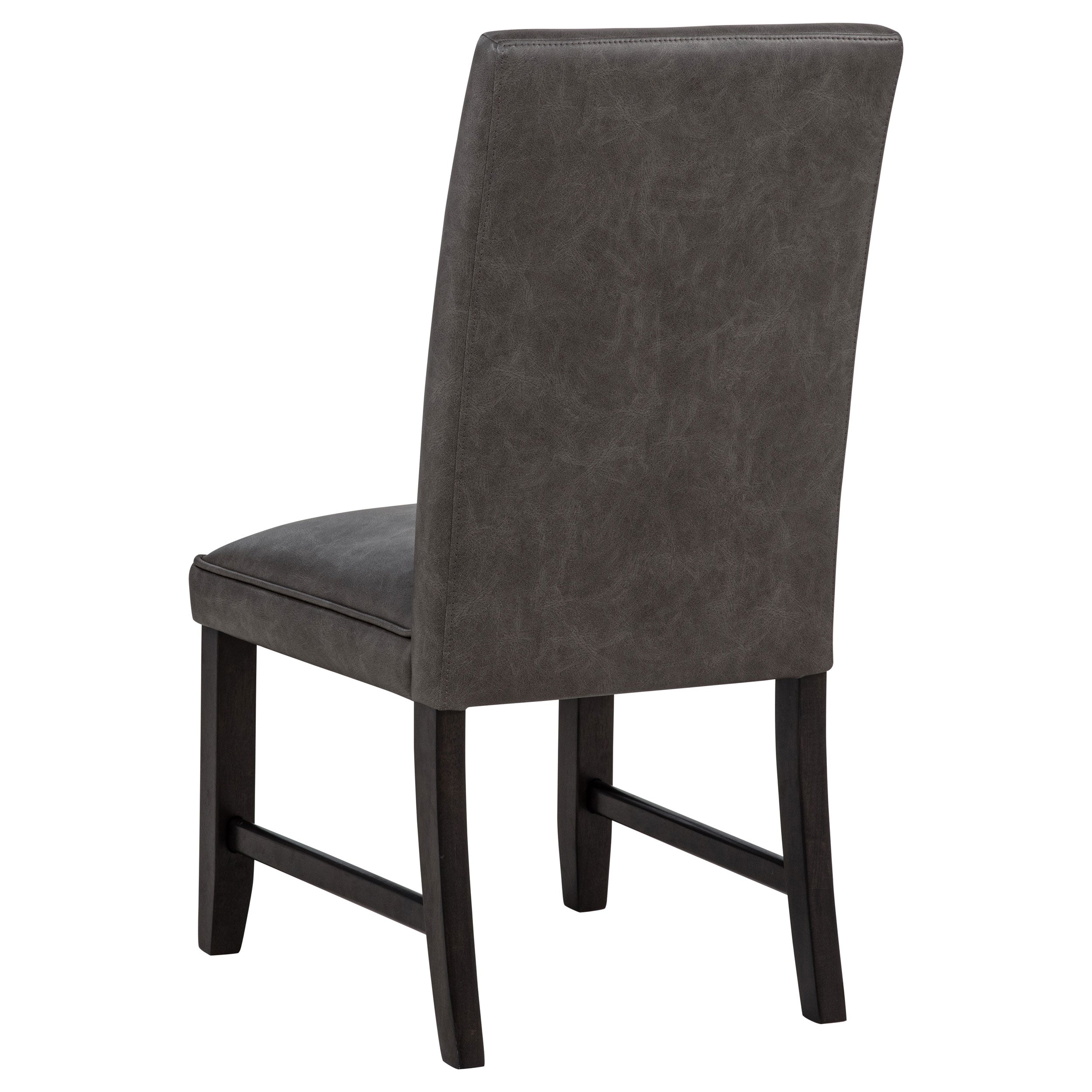 Averill Faux Leather Upholstered Dining Side Chair Dark Grey (Set of 2) — view 7