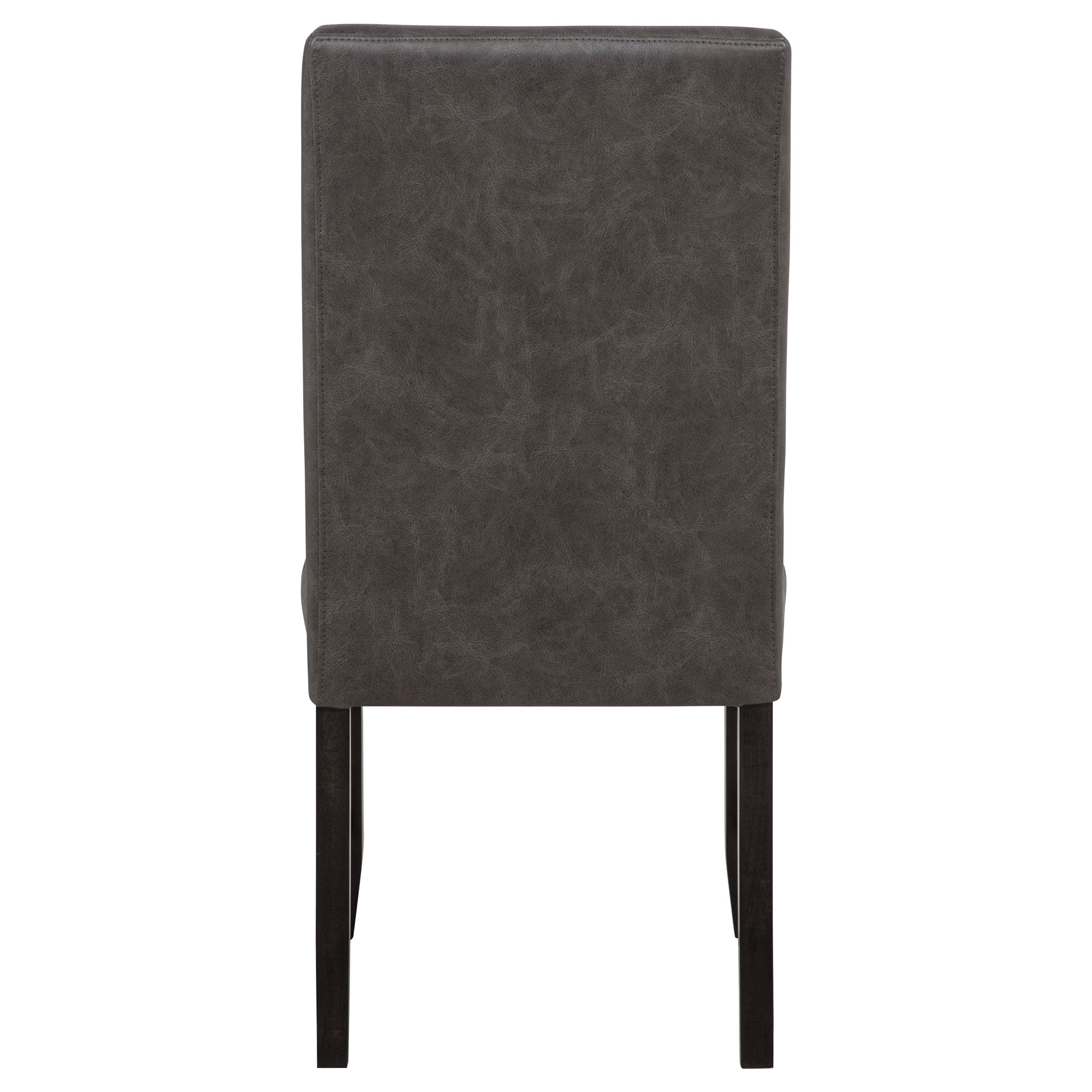 Averill Faux Leather Upholstered Dining Side Chair Dark Grey (Set of 2) — view 8