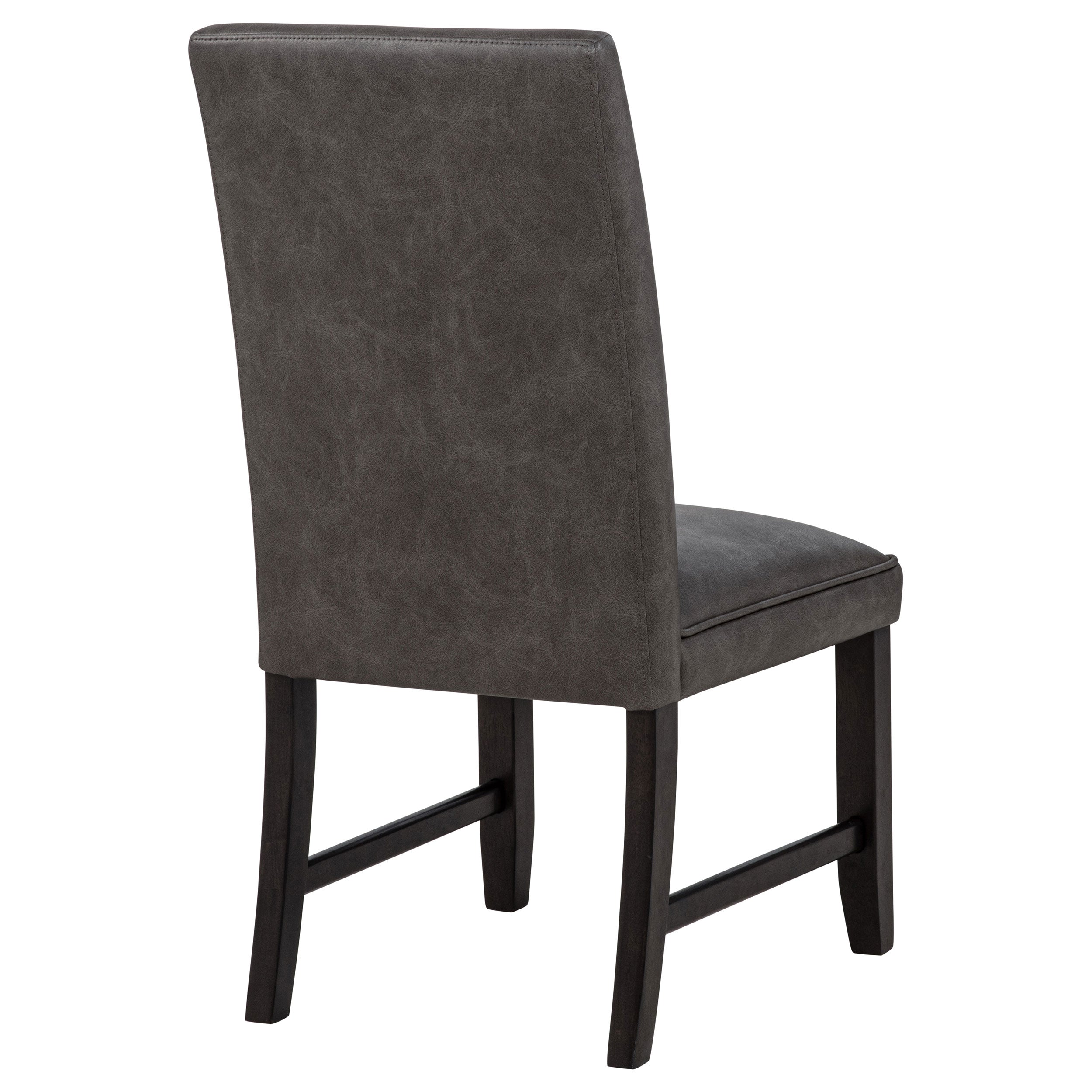 Averill Faux Leather Upholstered Dining Side Chair Dark Grey (Set of 2) — view 9