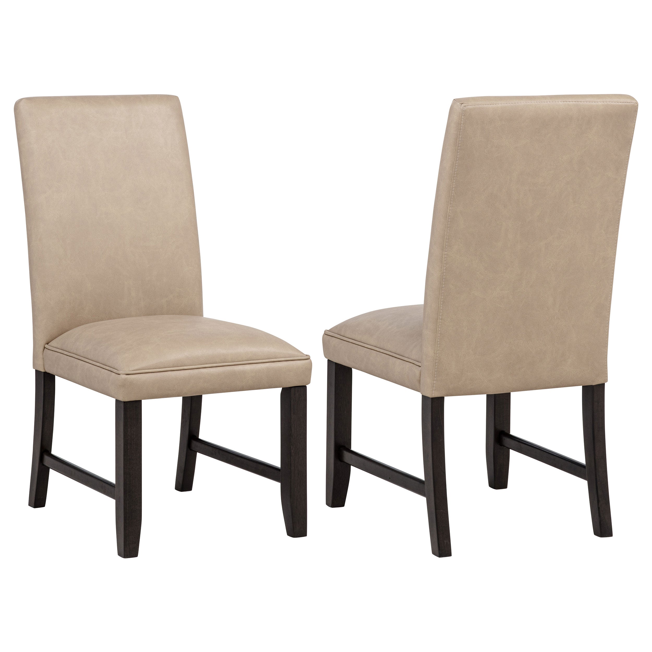 Averill Faux Leather Upholstered Dining Side Chair Tan (Set of 2) — view 1