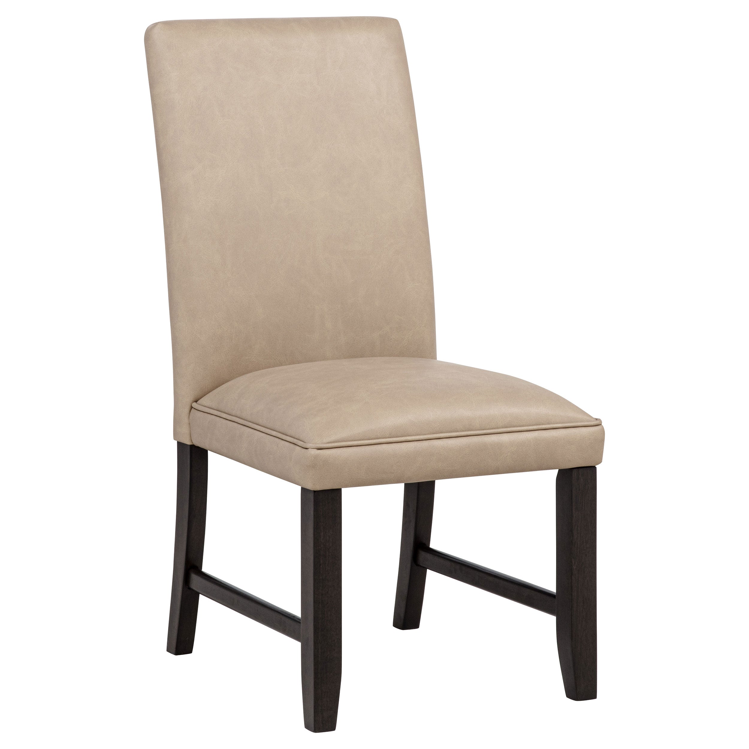 Averill Faux Leather Upholstered Dining Side Chair Tan (Set of 2) — view 3