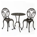Thomas - 3 Pieces Cast Bistro Set - Black / Gold