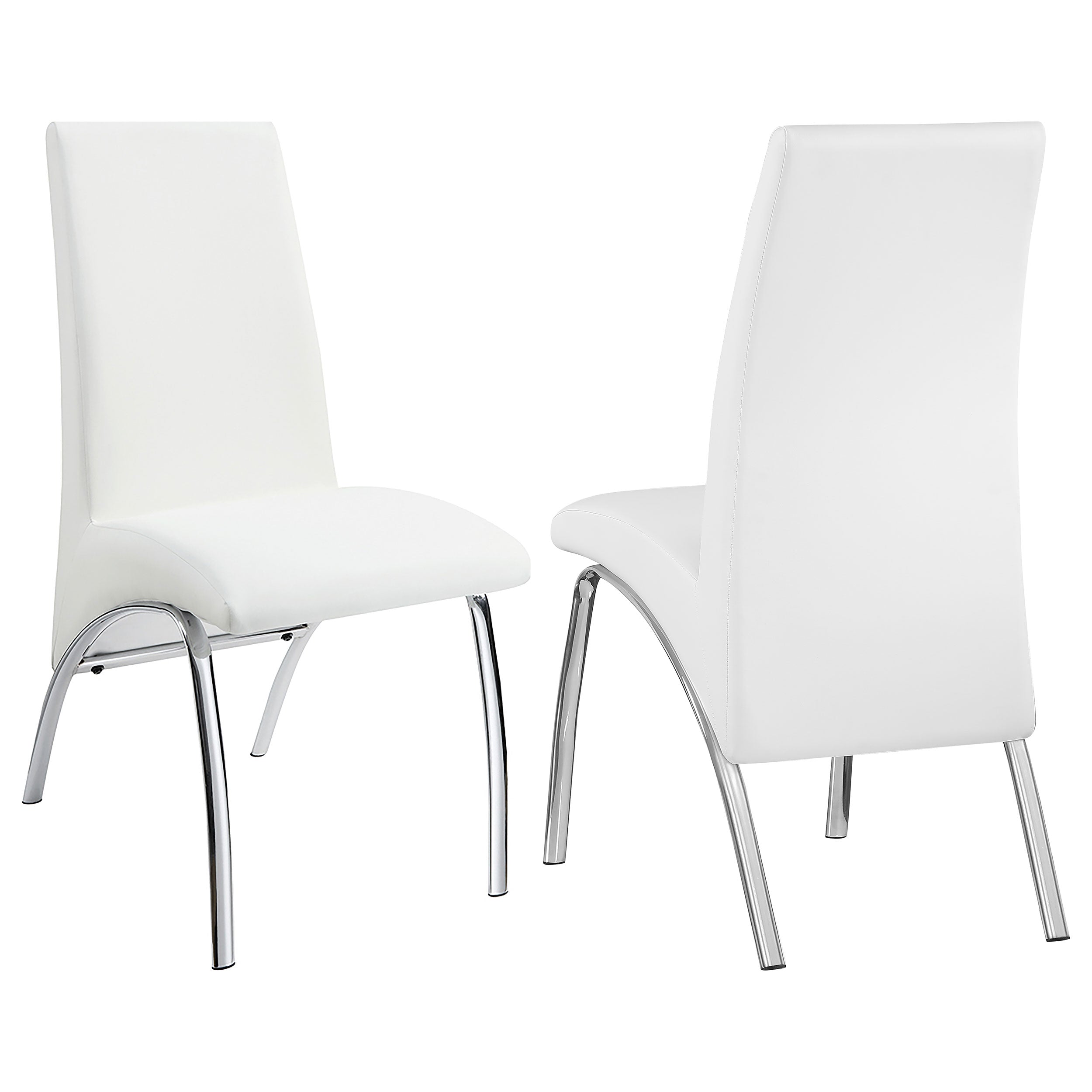 Bishop Upholstered Dining Side Chair White (Set of 2) — view 1