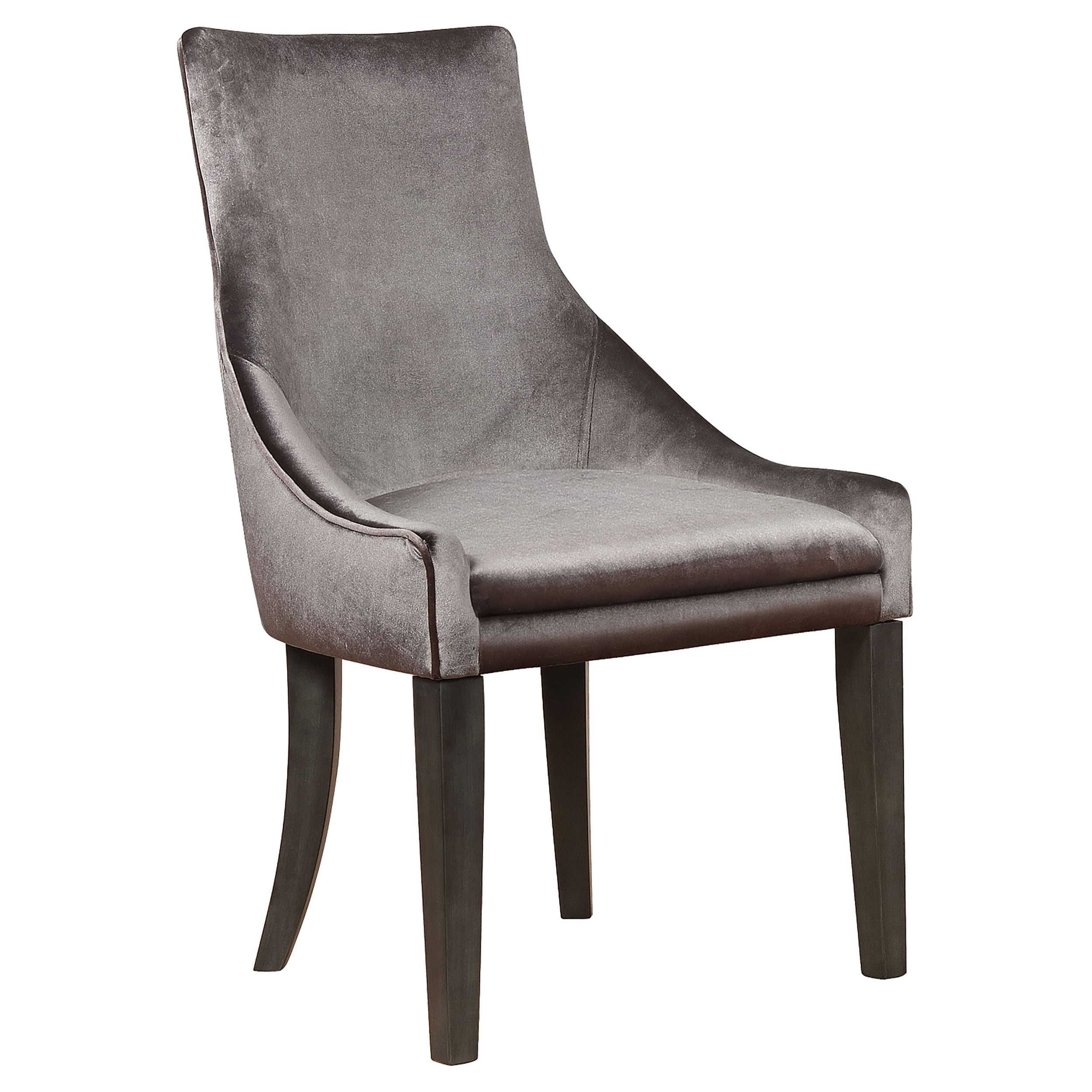Phelps Velvet Upholstered Dining Side Chair Grey (Set of 2) — view 3