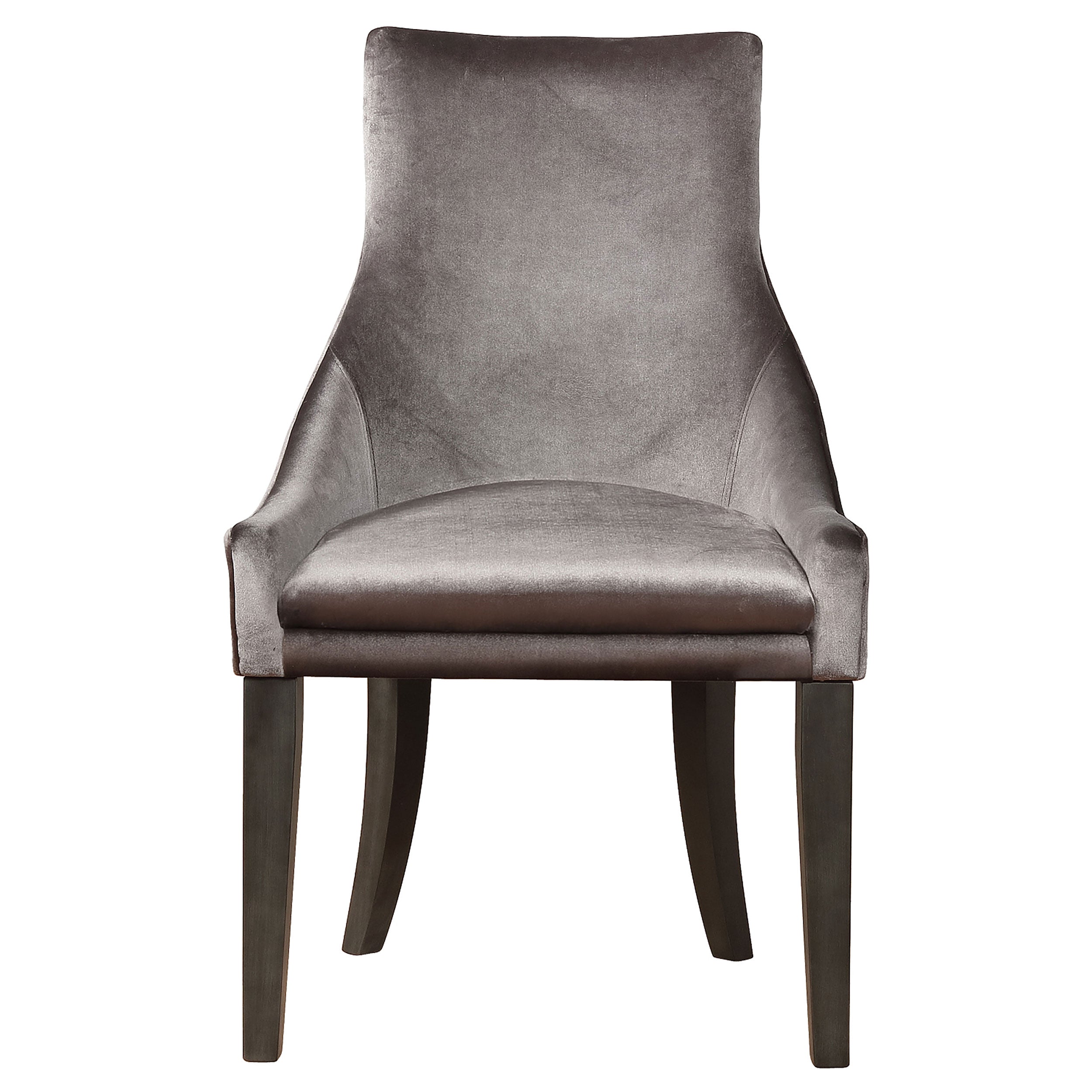 Phelps Velvet Upholstered Dining Side Chair Grey (Set of 2) — view 4