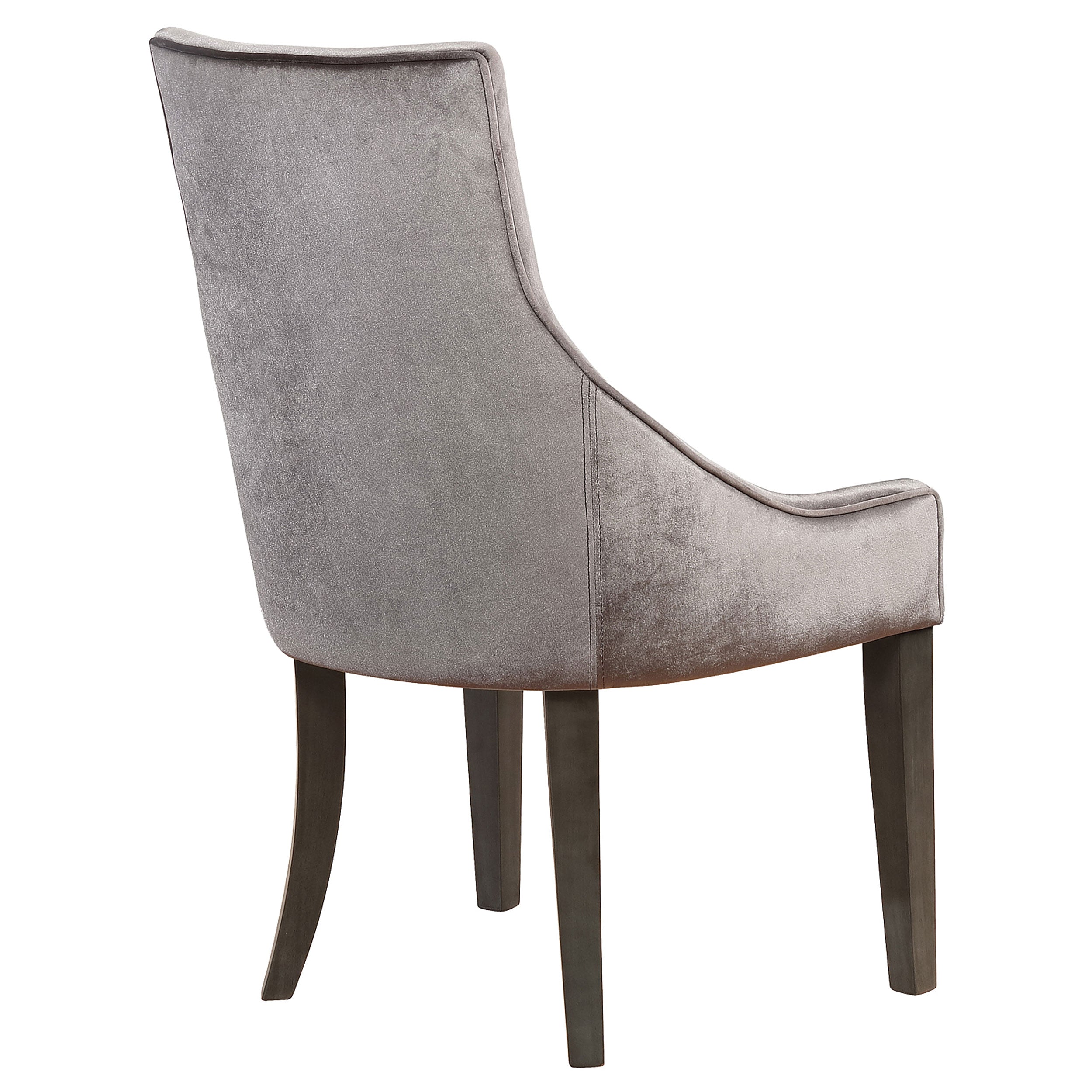 Phelps Velvet Upholstered Dining Side Chair Grey (Set of 2) — view 7