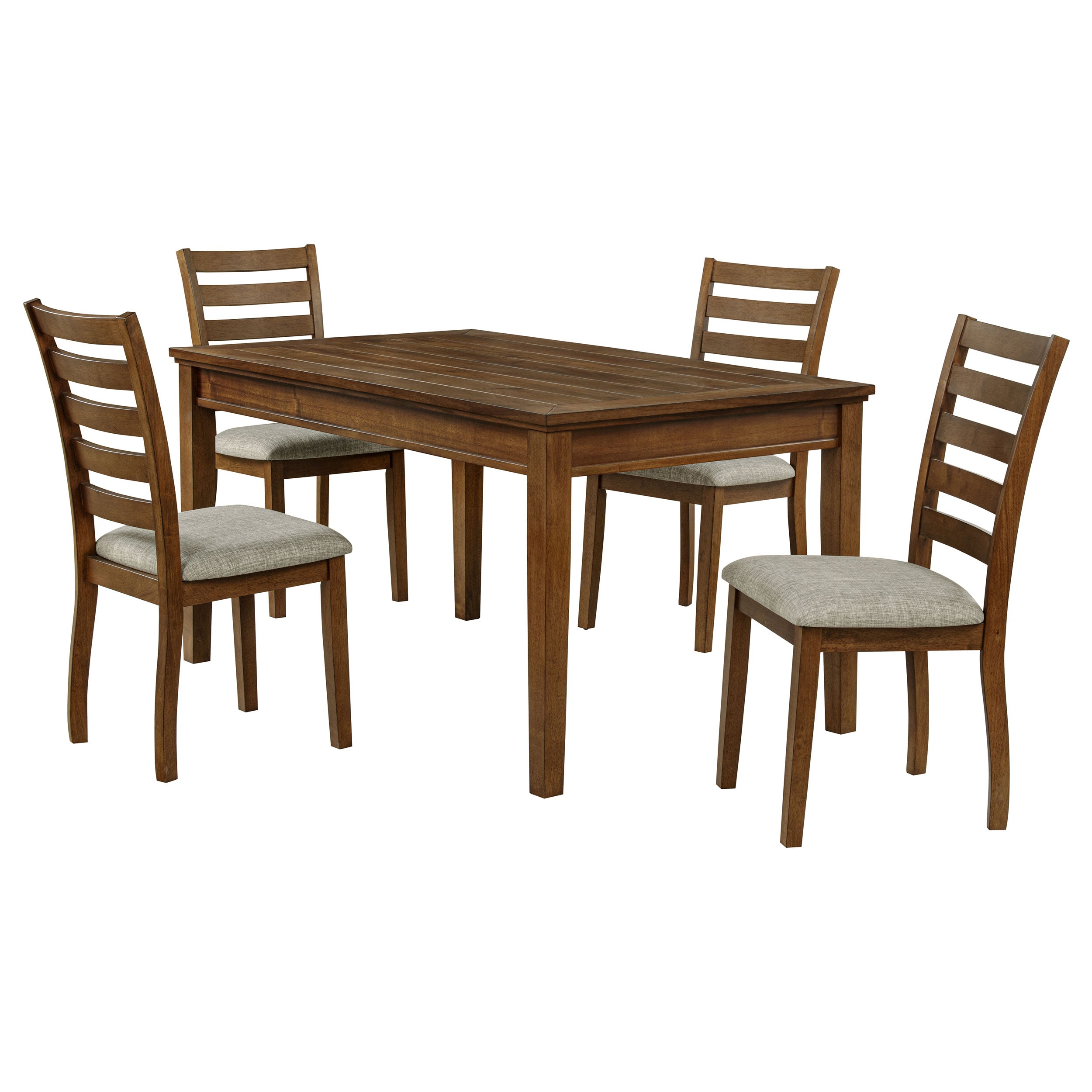 Atwood 5-piece Rectangular Wood Dining Set Warm Brown — view 2