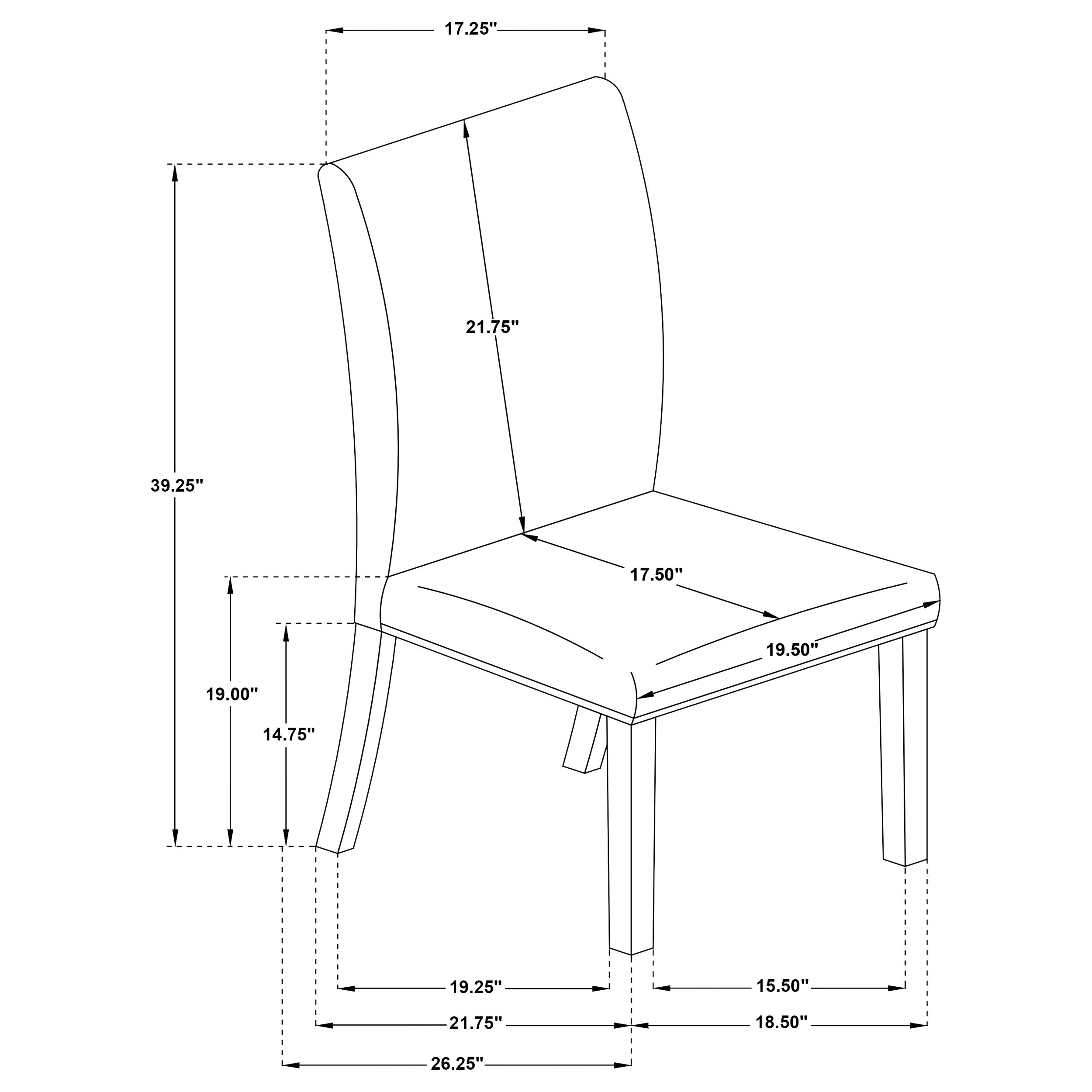 Herran Upholstered Dining Side Chair Beige (Set of 2) — view 12