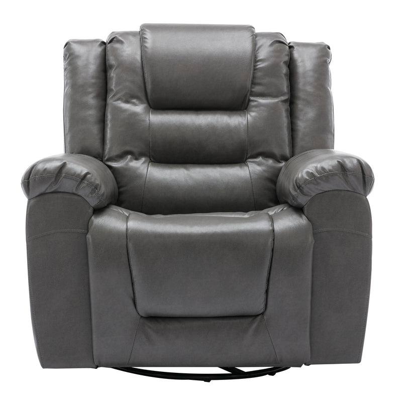 360° Swivel And Rocking Home Theater Recliner Manual Recliner Chair With Wide Armrest For Living Room