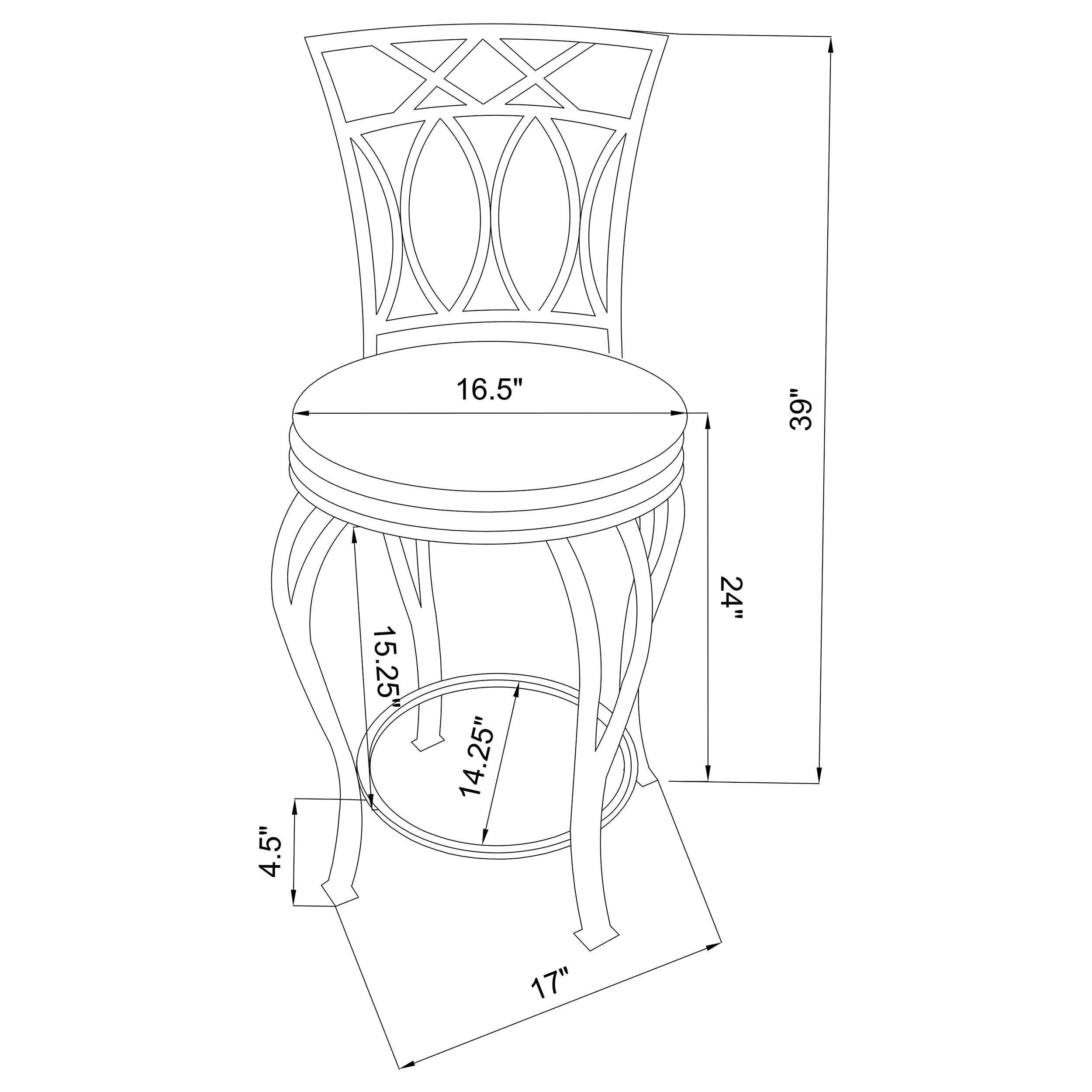 Adamsville Upholstered Swivel Counter Height Stool Black — view 3
