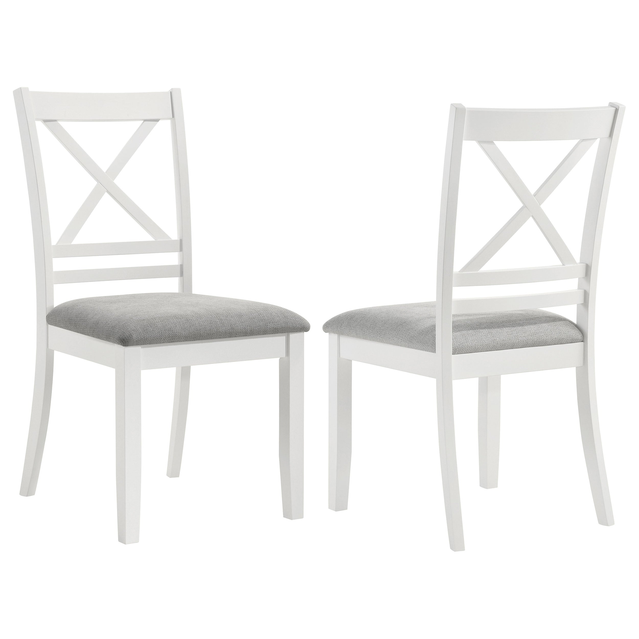 Hollis Cross Back Wood Dining Side Chair White (Set of 2) — view 1