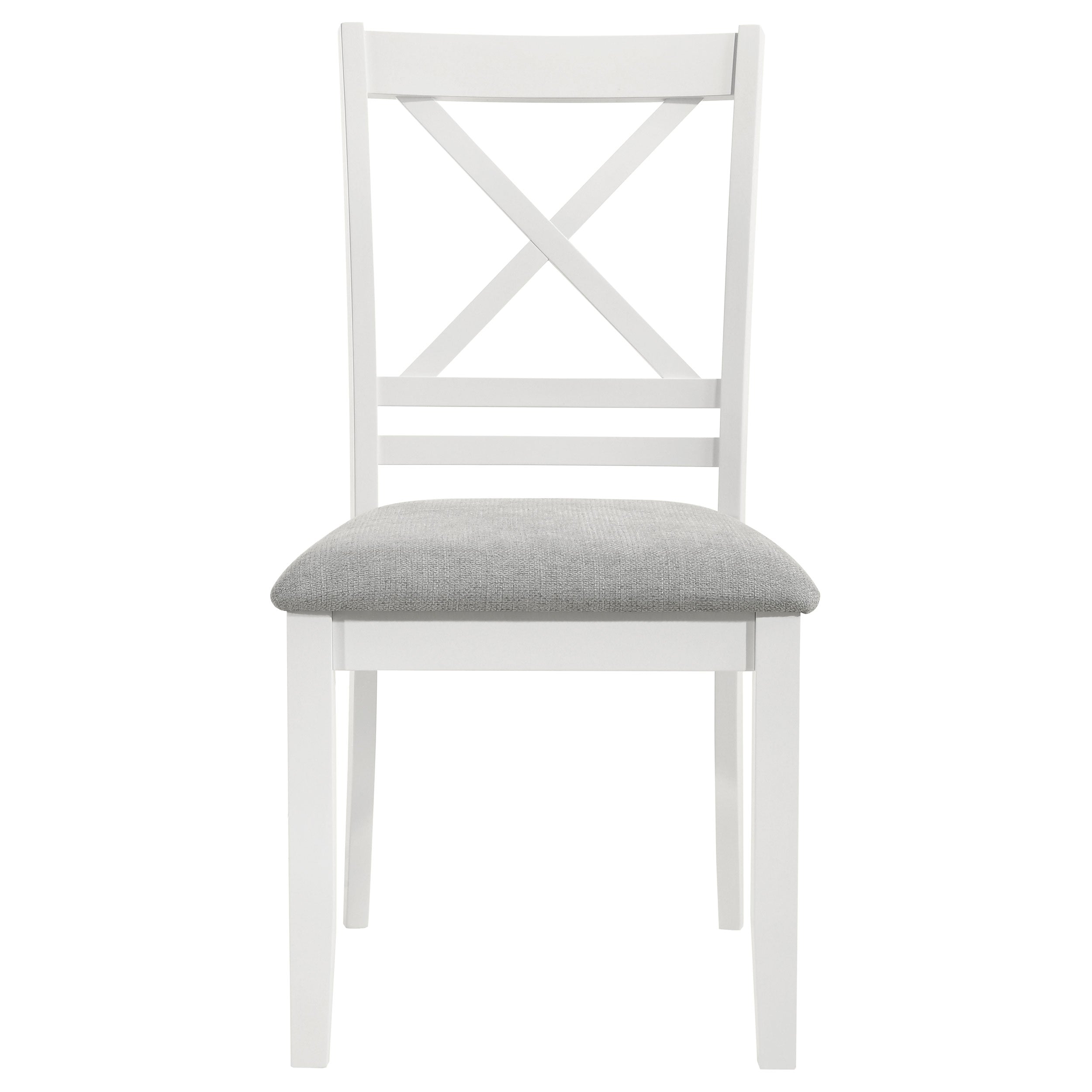 Hollis Cross Back Wood Dining Side Chair White (Set of 2) — view 4