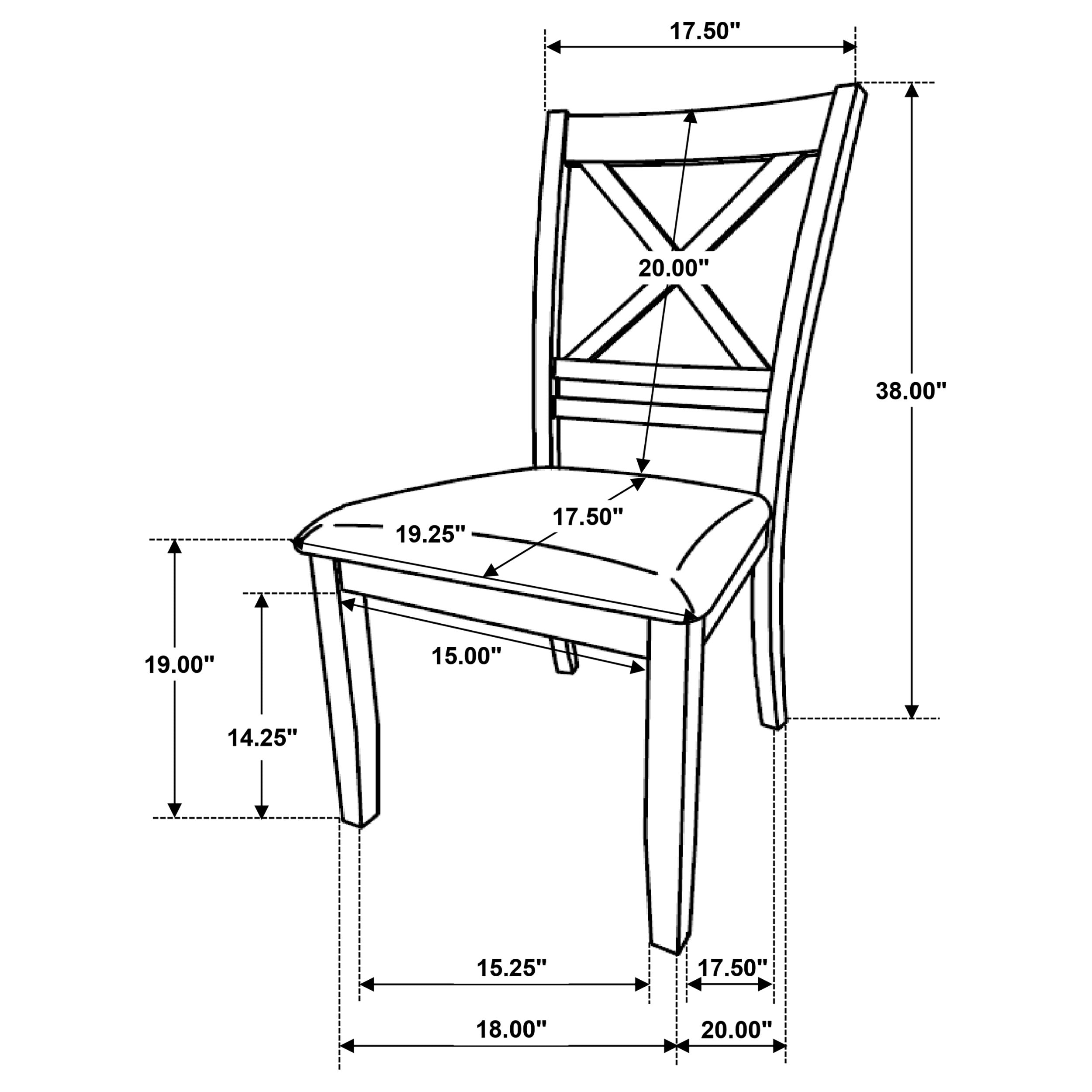 Hollis Cross Back Wood Dining Side Chair White (Set of 2) — view 13