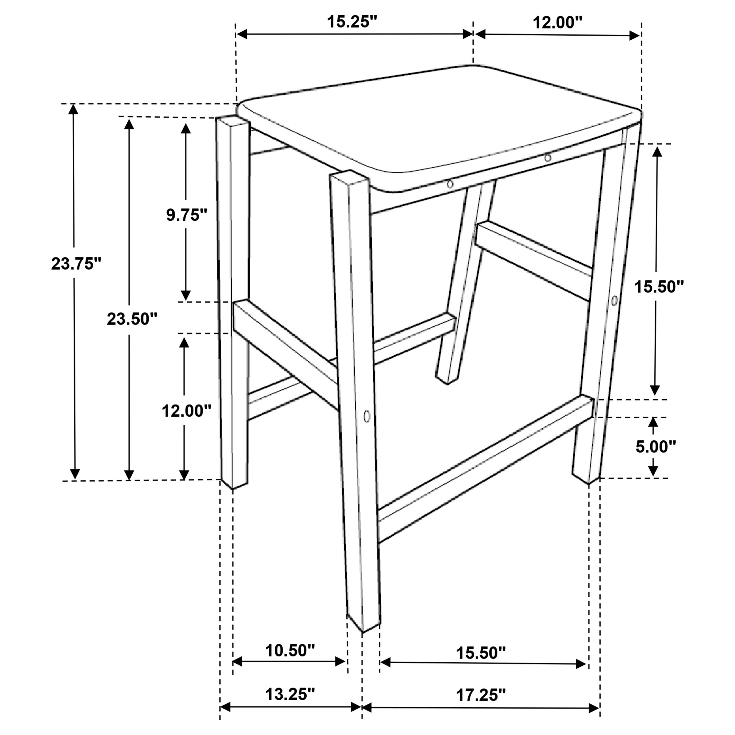 Edgeworth 3-piece Kitchen Island Counter Table Set White — view 12