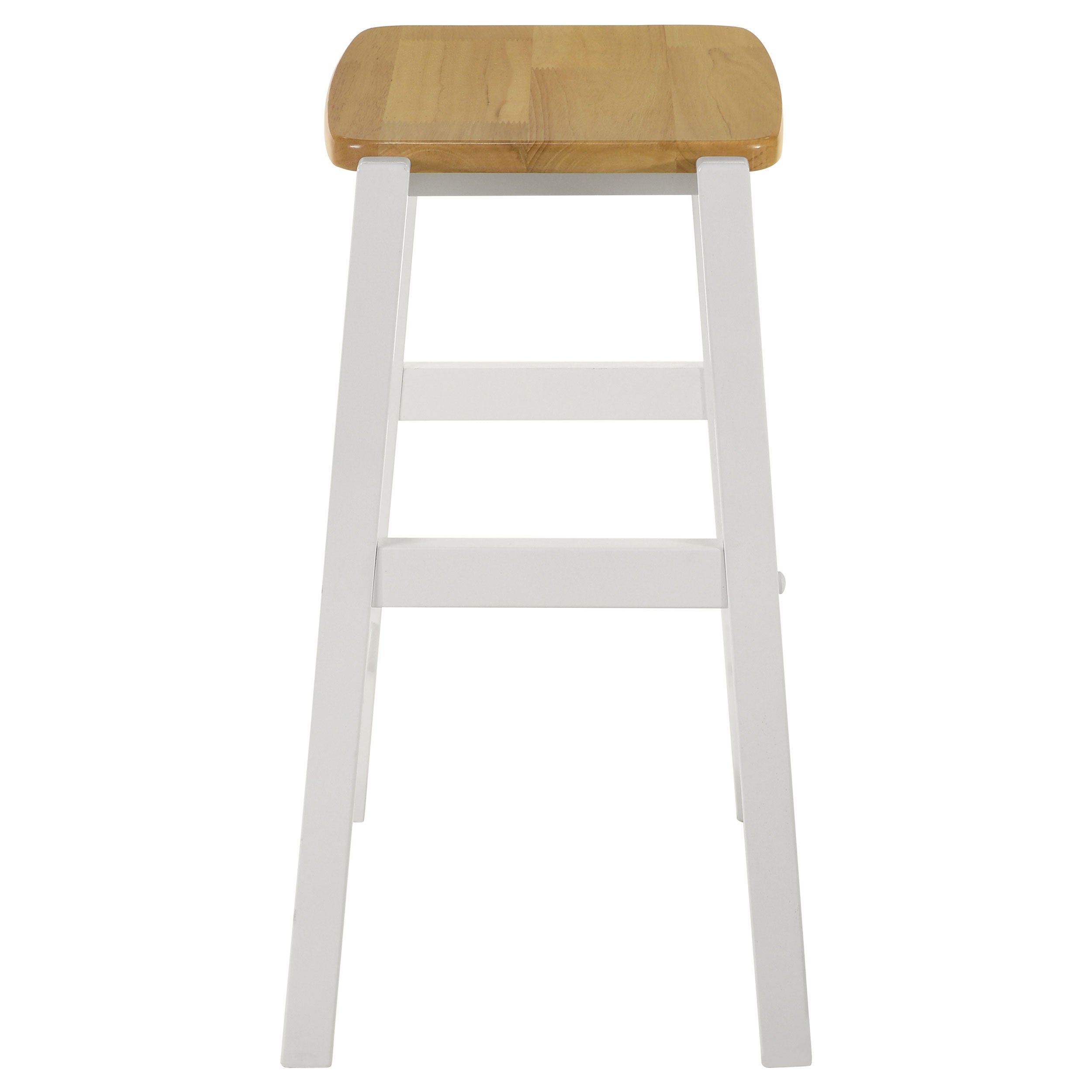 Edgeworth Wood Backless Counter Stool White (Set of 2) — view 5